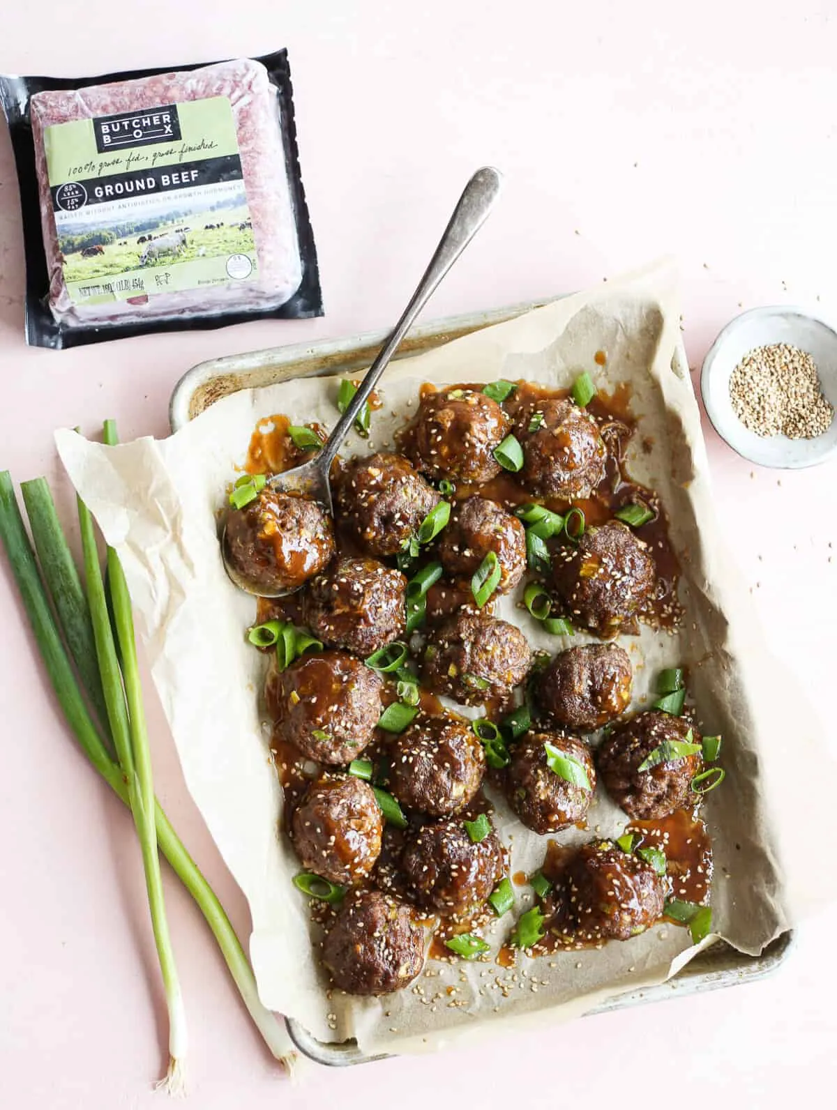Baked Mongolian Beef Meatballs