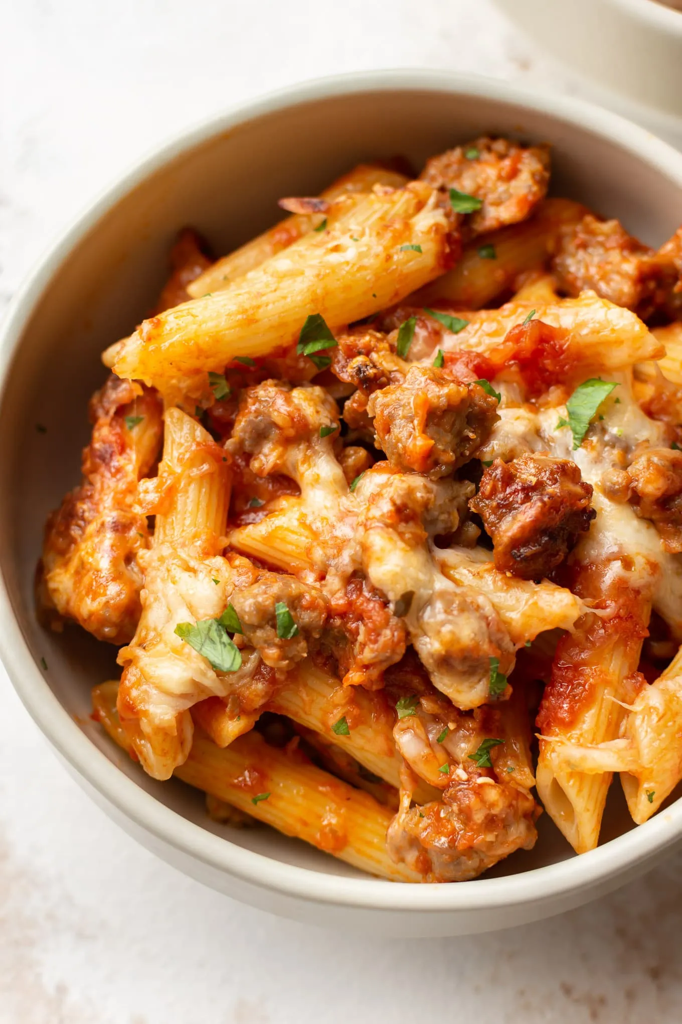 Baked Penne Pasta with Italian Sausage