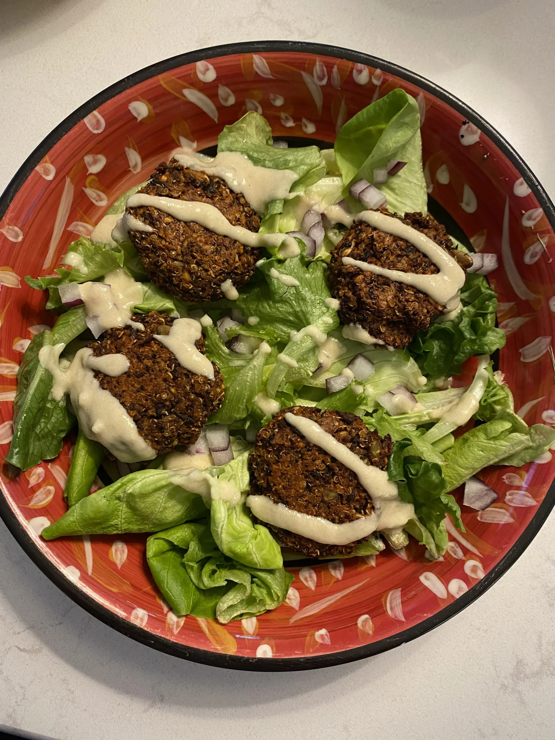 Baked Quinoa Black Bean Falafel