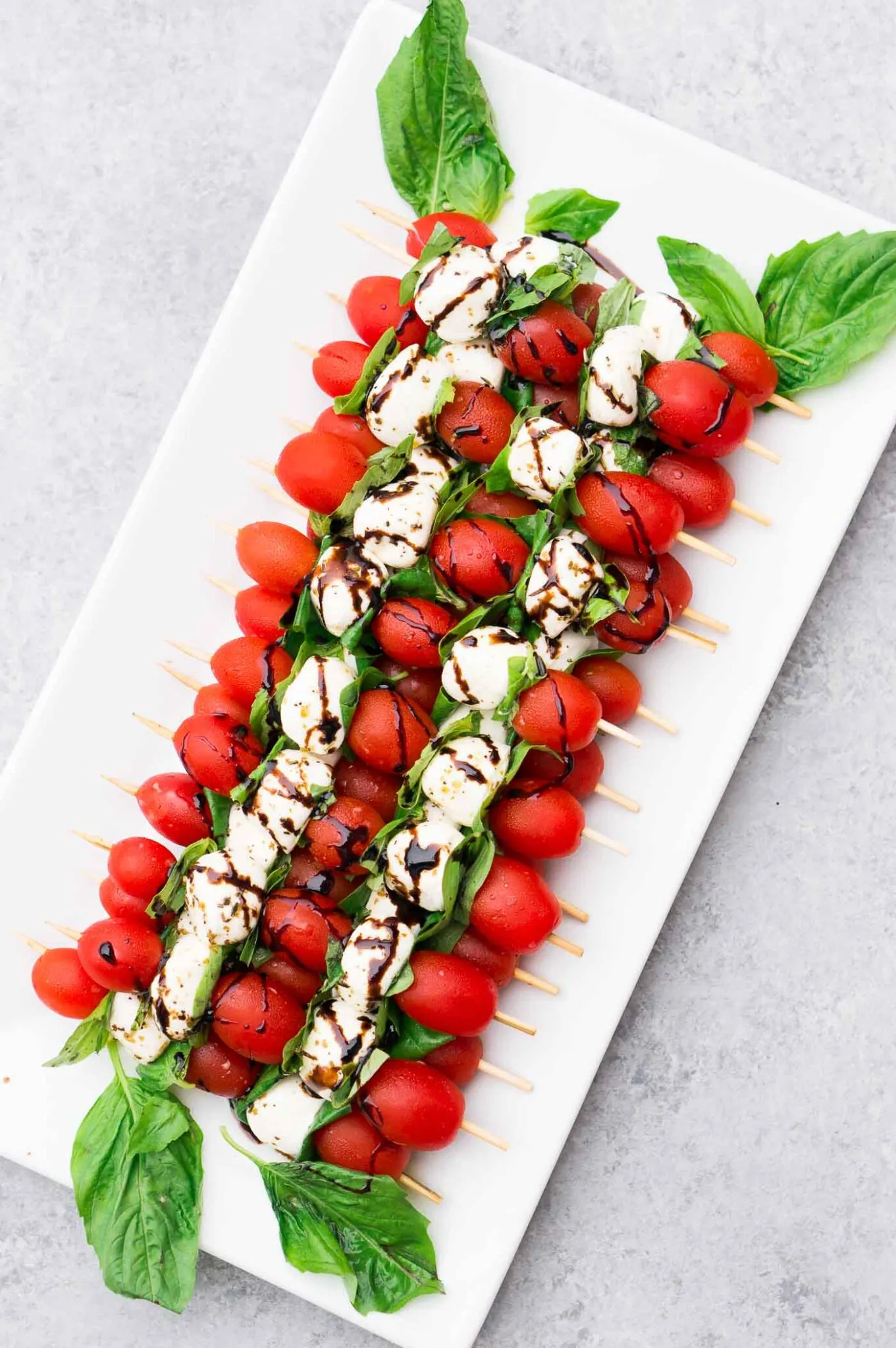 Balsamic Caprese Skewers with Moscato Wine