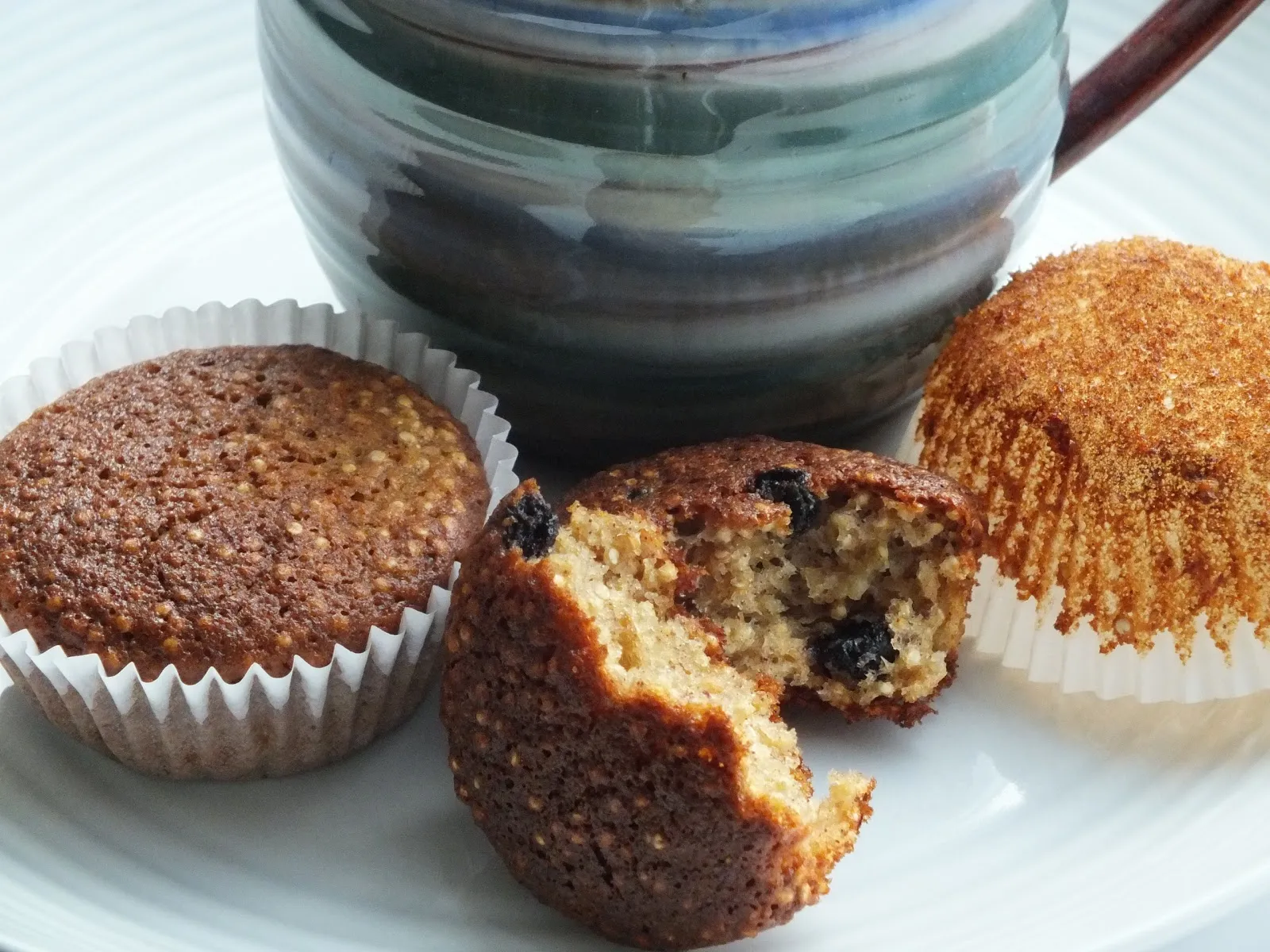 Banana Blueberry Quinoa Muffins