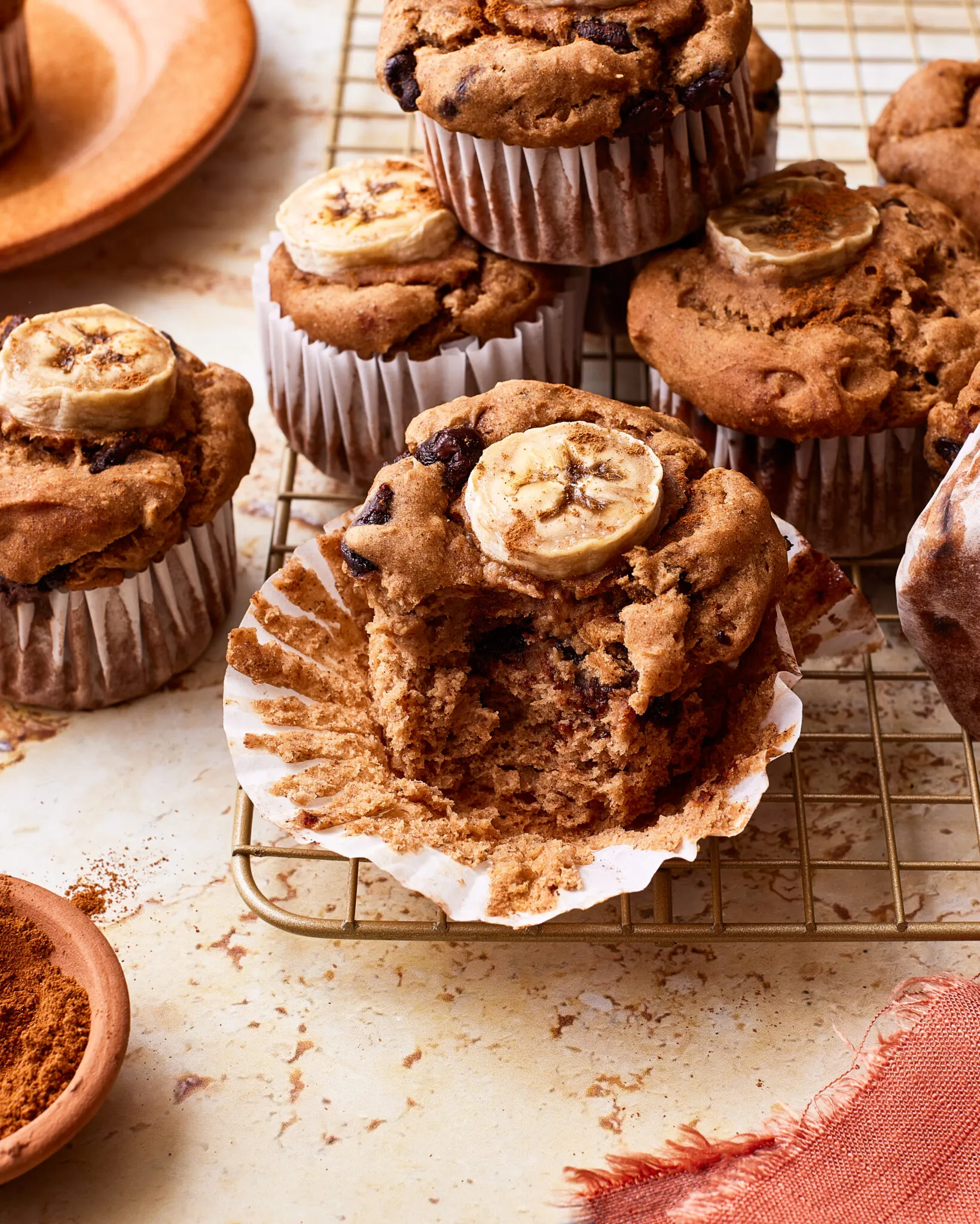 Banana Chocolate Chip Protein Muffins