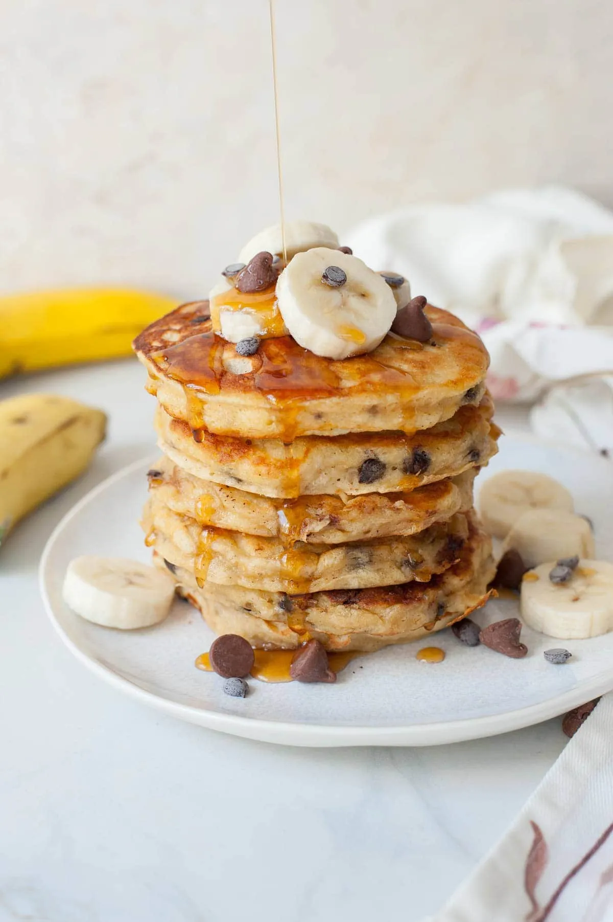 Banana Chocolate Chip Sheet Pan Pancakes
