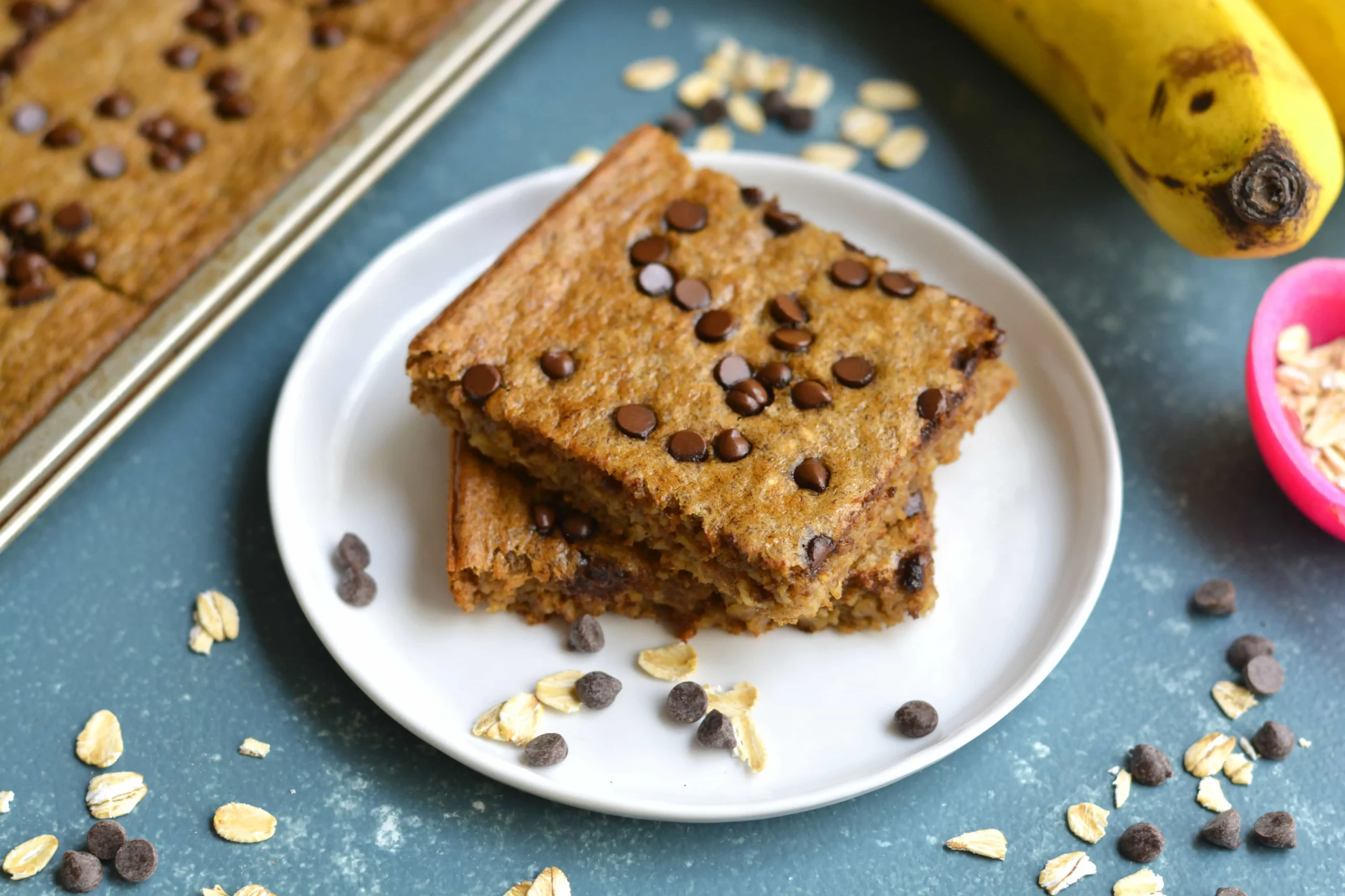 Banana Oat Bread Breakfast Bars