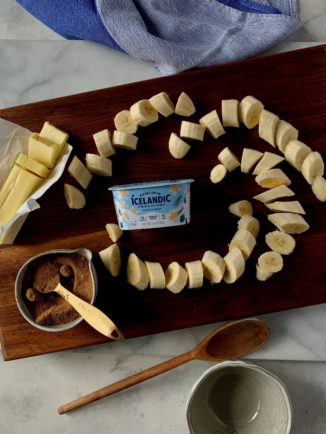 Bananas Foster with Icelandic Provisions Krimi Skyr