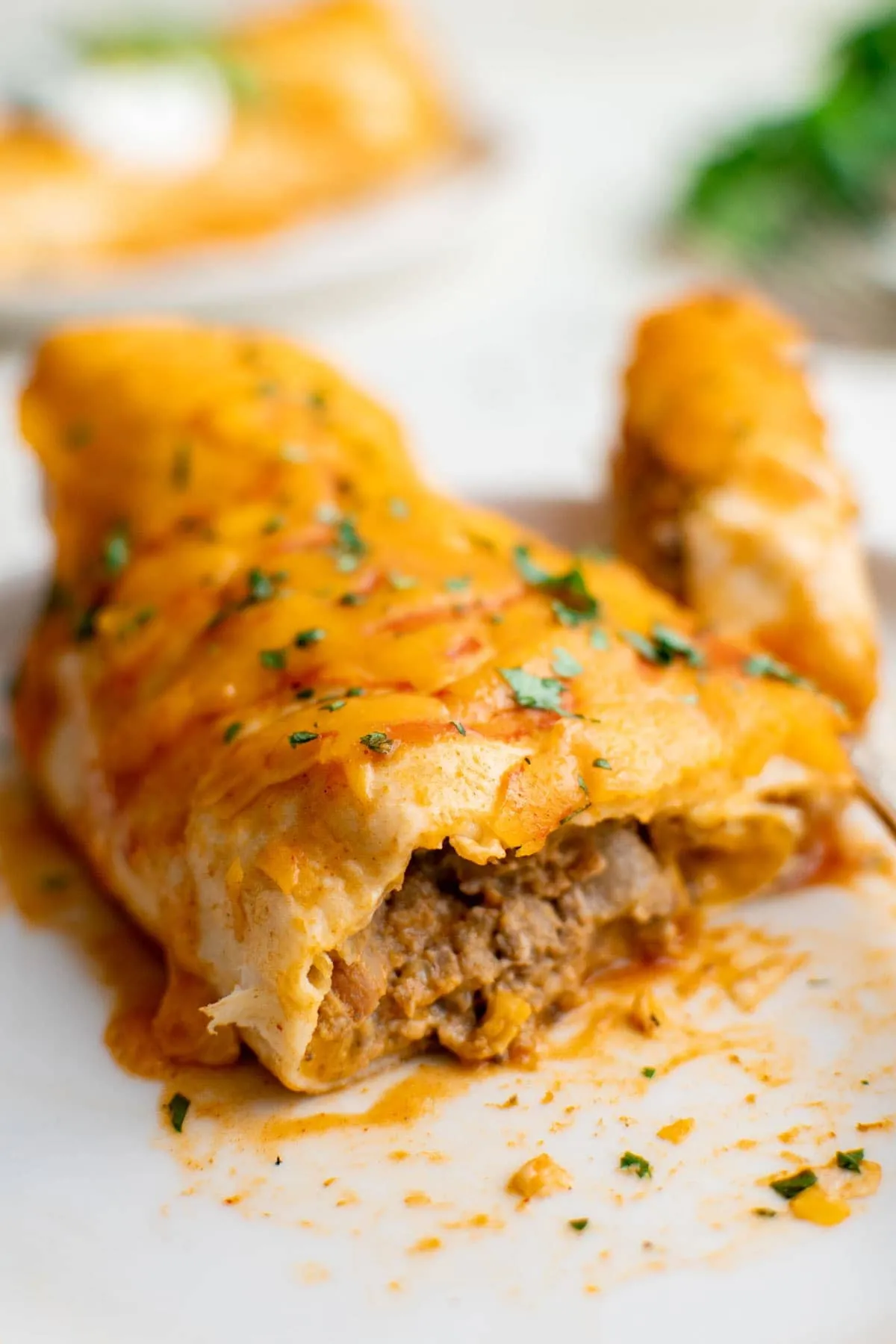 Beef and Bean Wet Burritos