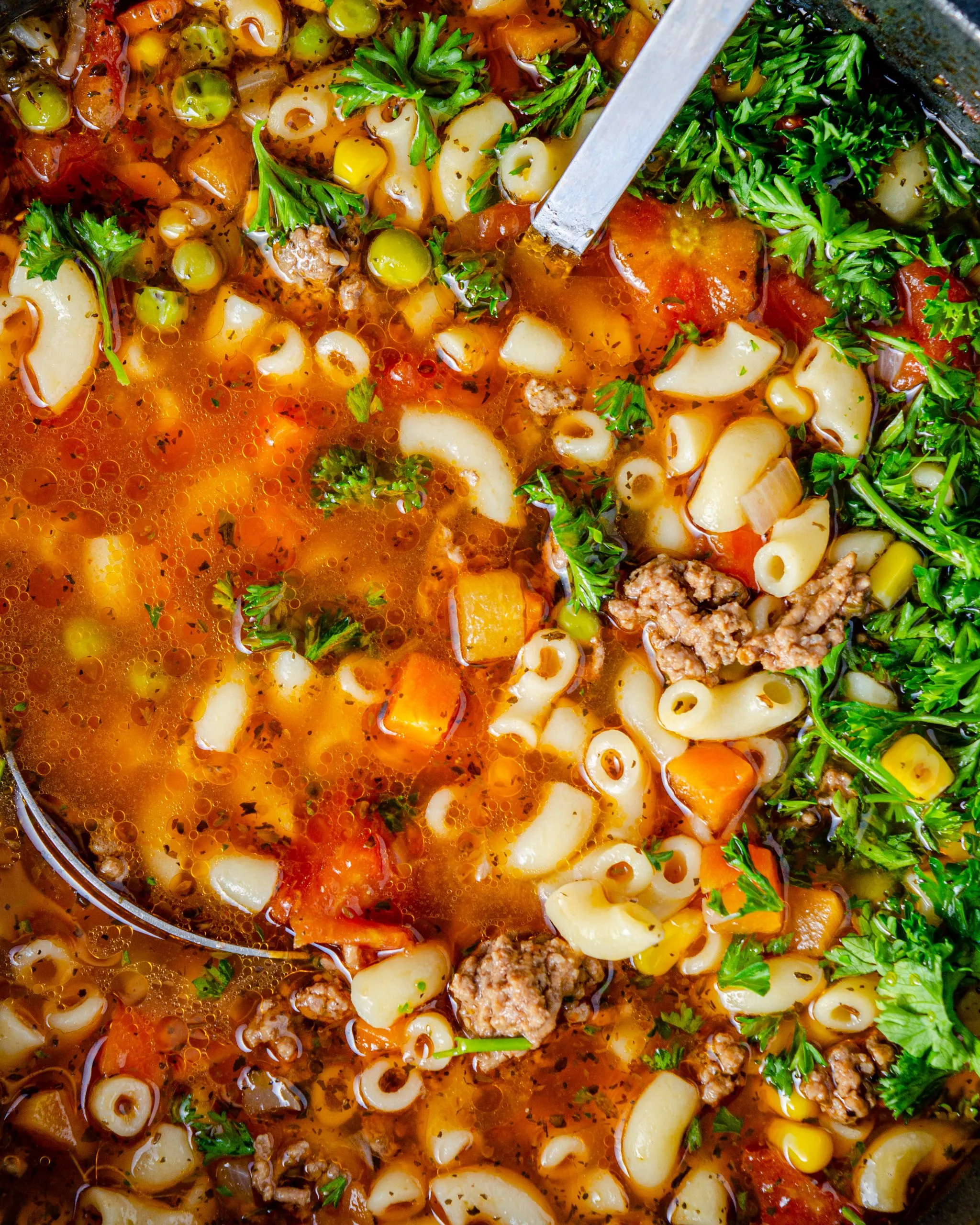 Beef and Macaroni Soup