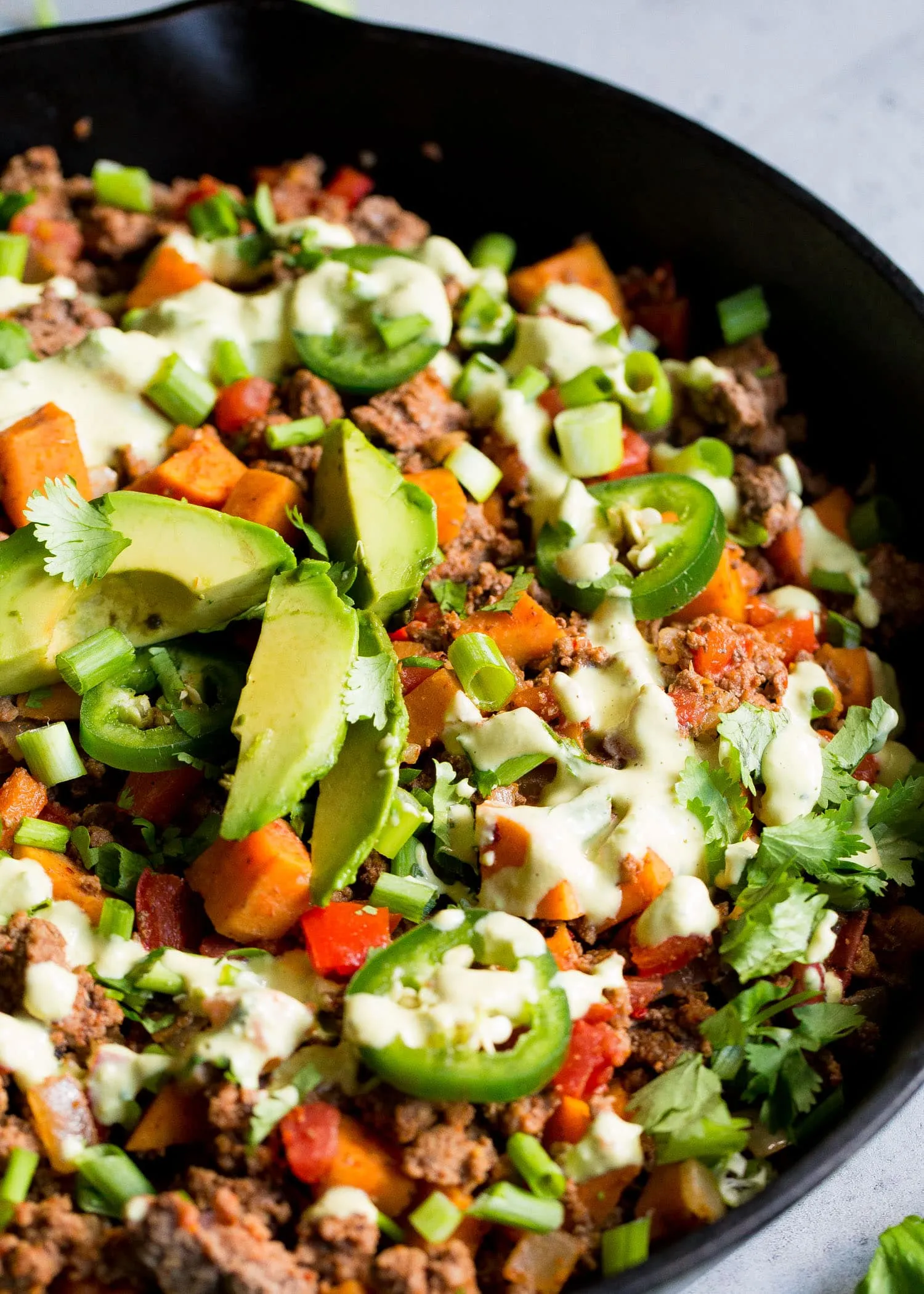 Beef and Veggie Taco Skillet