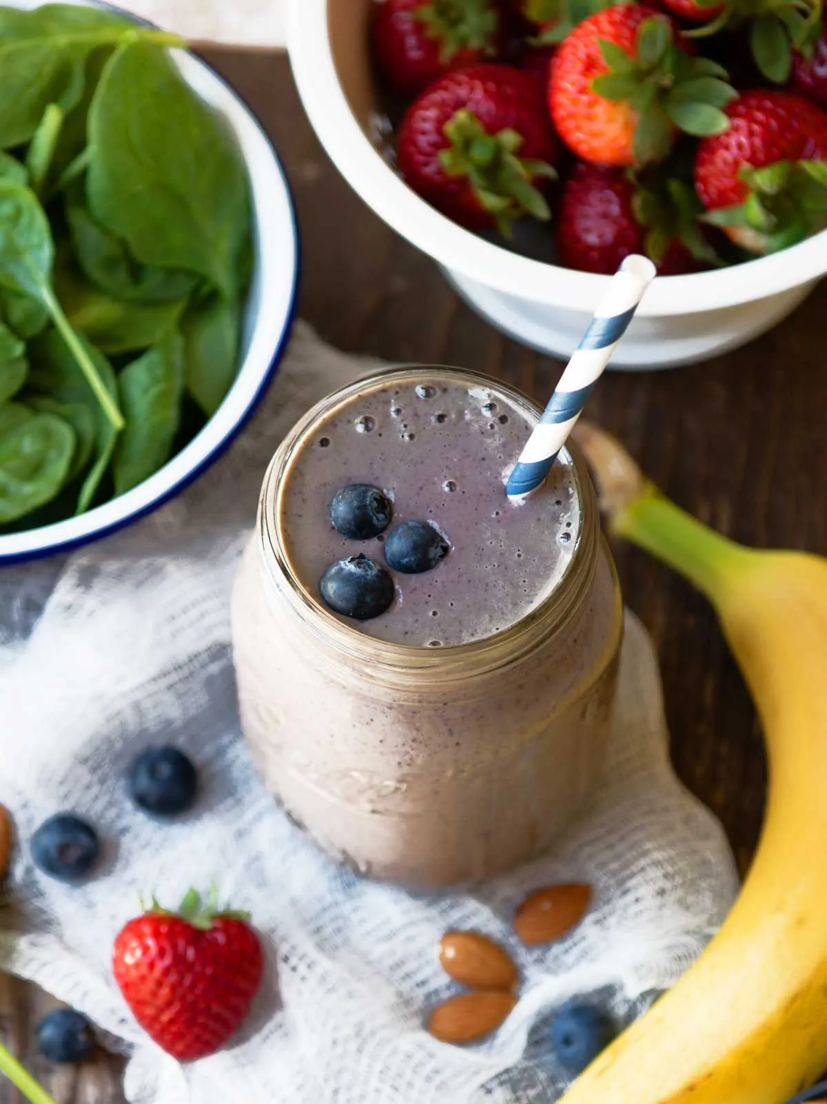 Berry Pear Almond Smoothie
