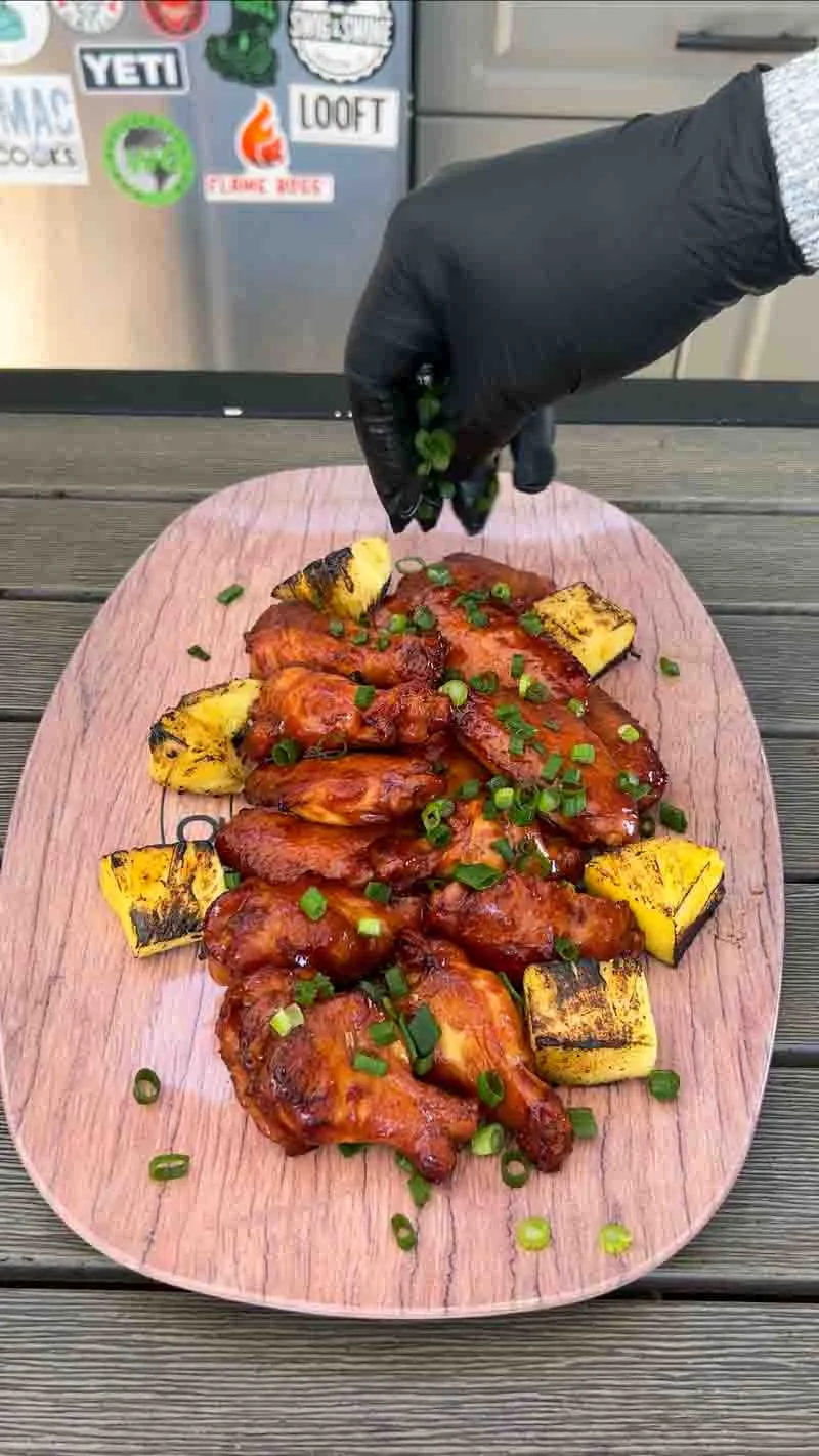 Big Green Egg Huli Huli Chicken Wings