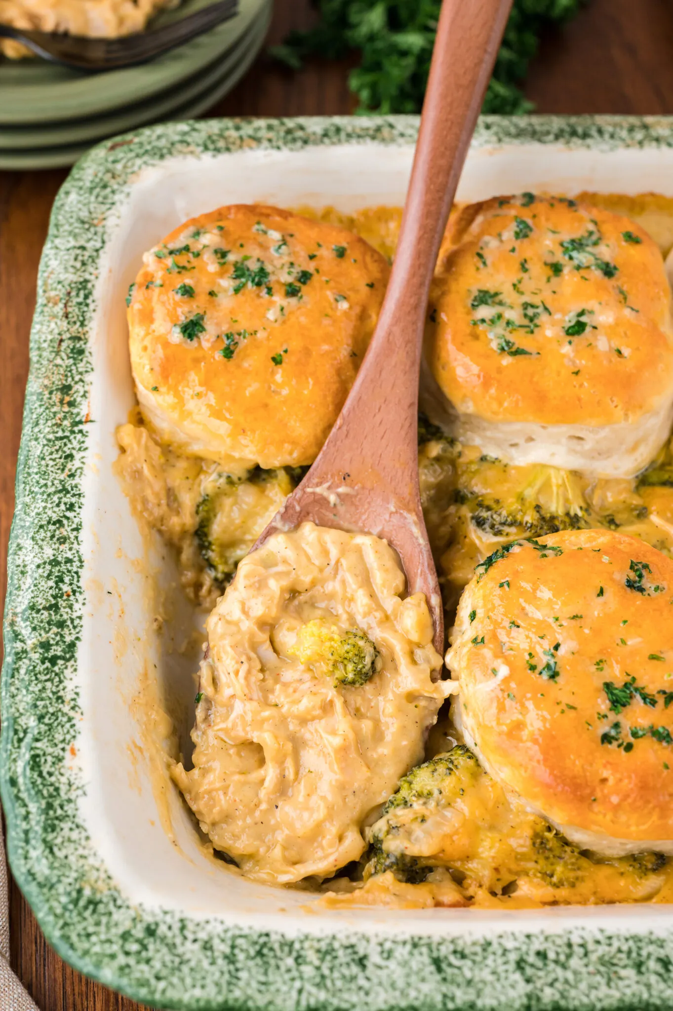 Biscuit Broccoli Cheddar Casserole