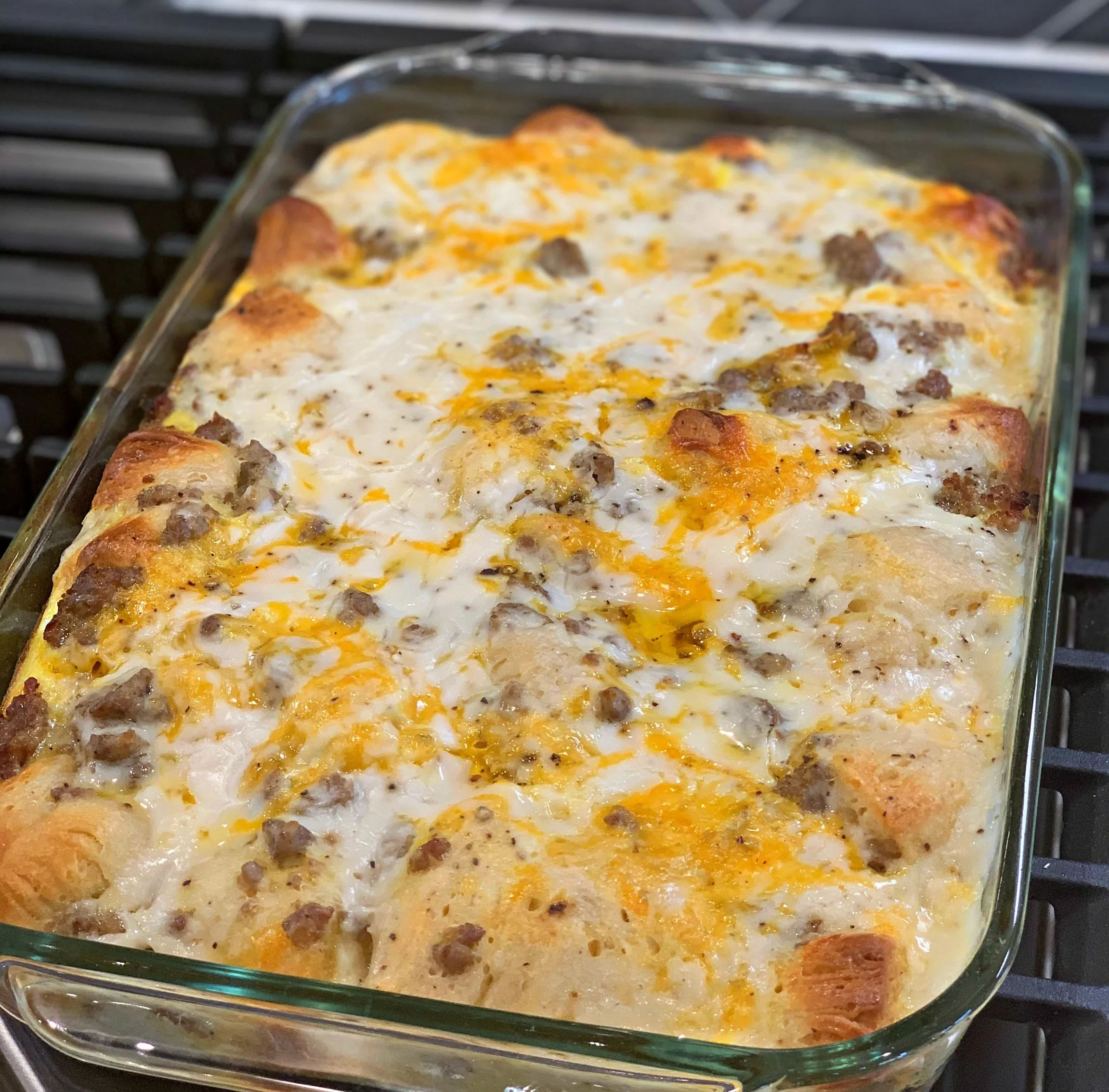 Biscuits and Gravy Breakfast Casserole