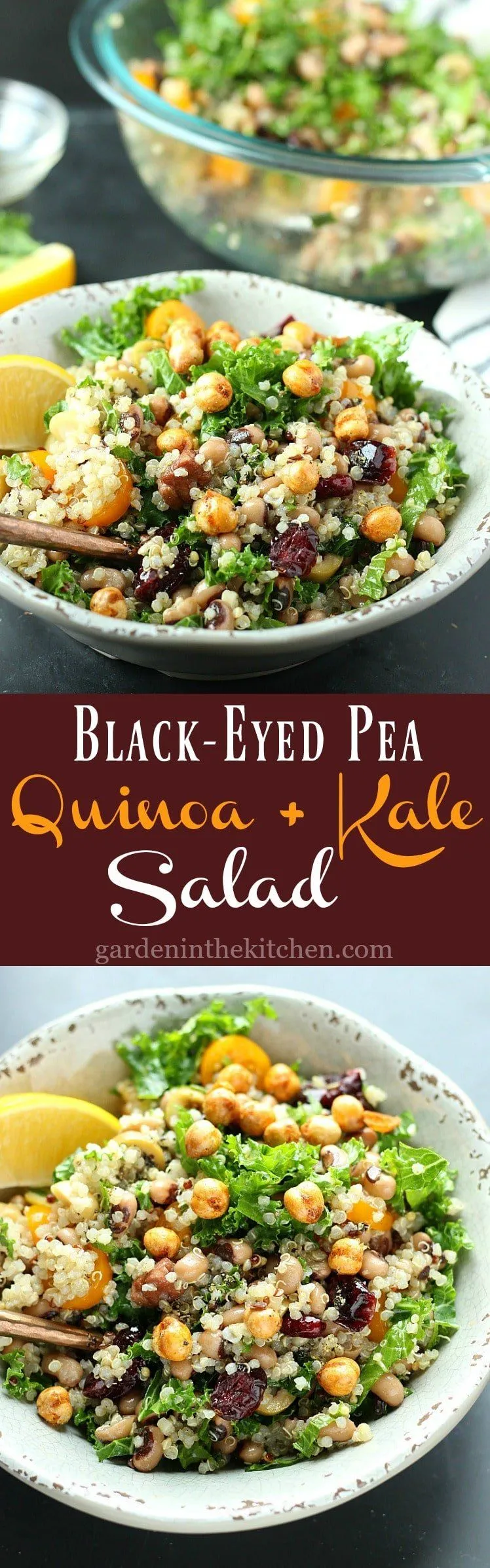 Black Eyed Pea Quinoa Kale Salad