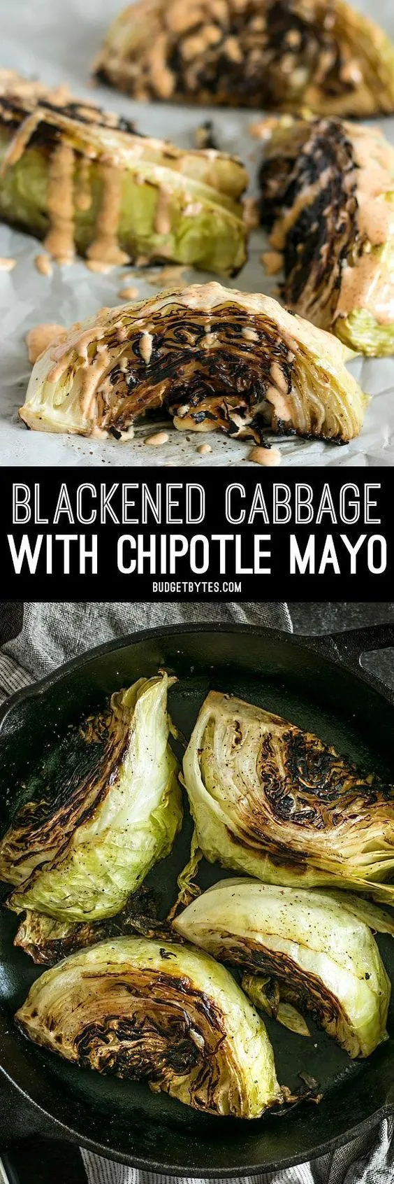 Blackened Cabbage Chipotle Mayo