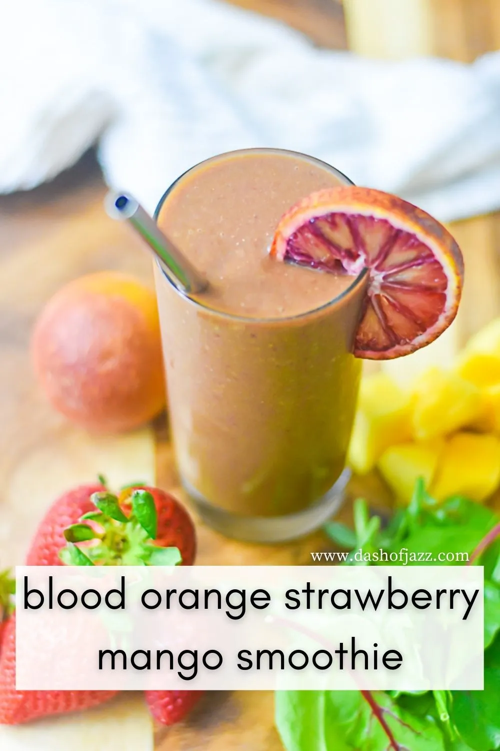 Blood Orange Strawberry Mango Smoothie