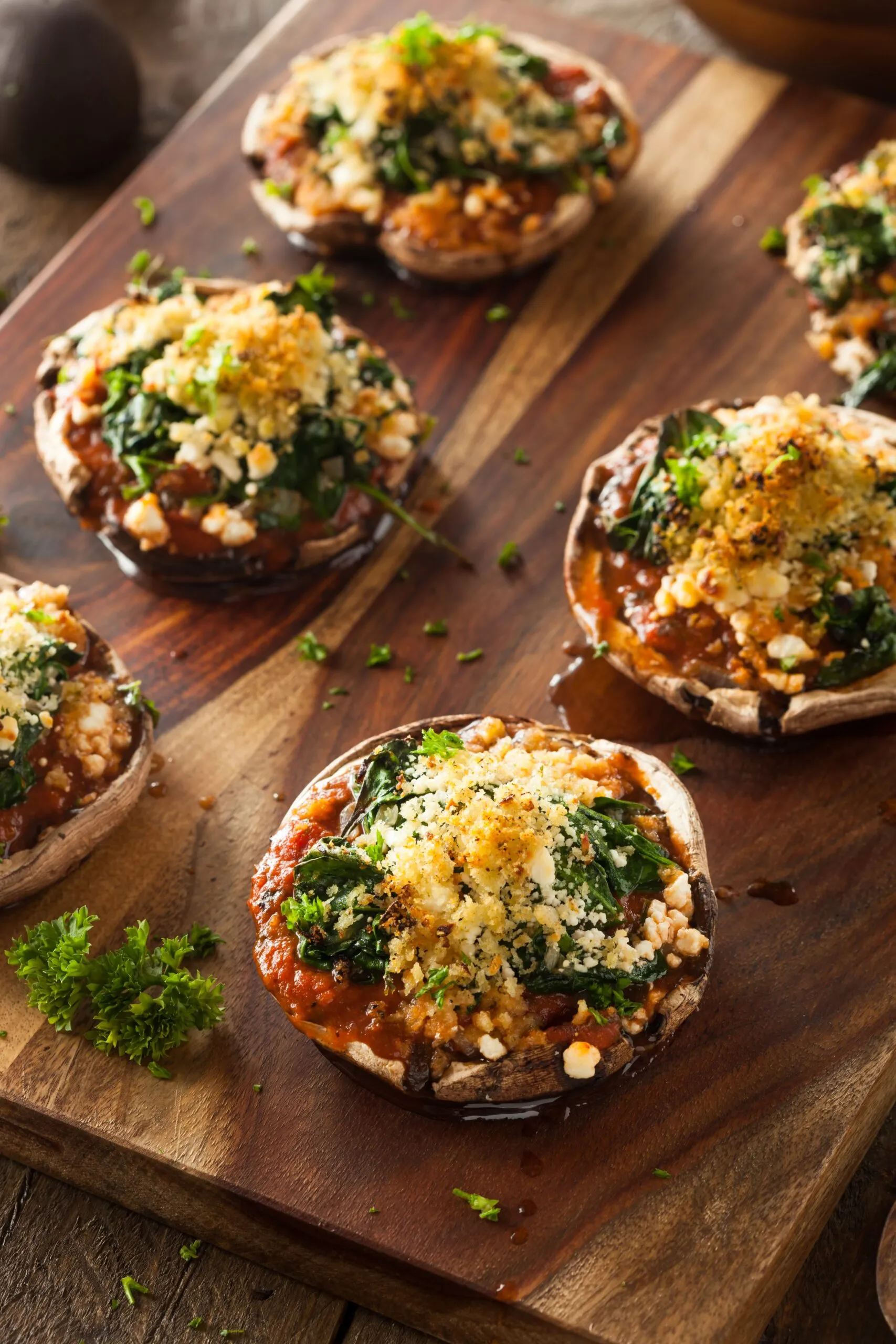 Blue Cheese Stuffed Portobello Caps
