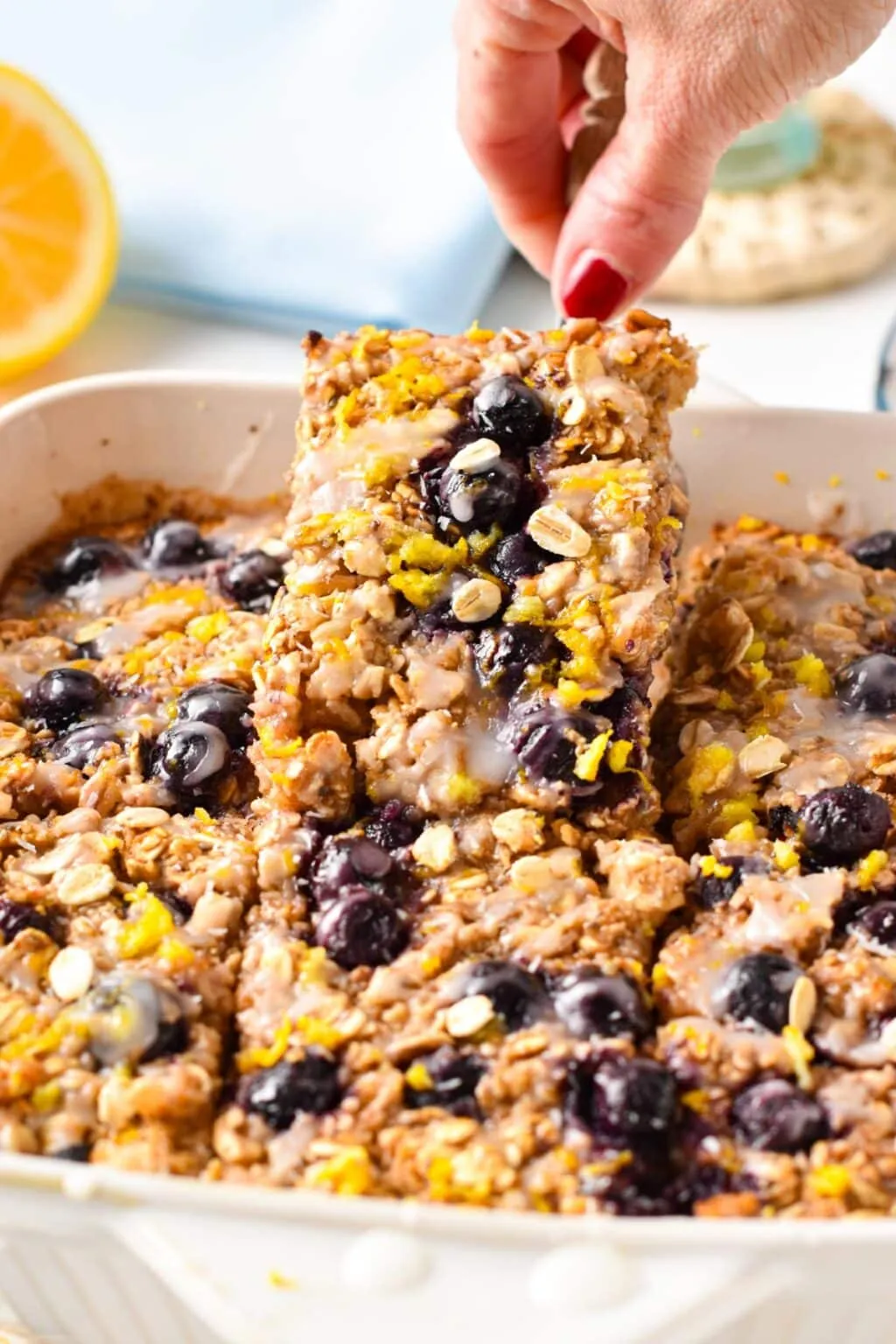 Blueberry Baked Oatmeal Lemon Ginger