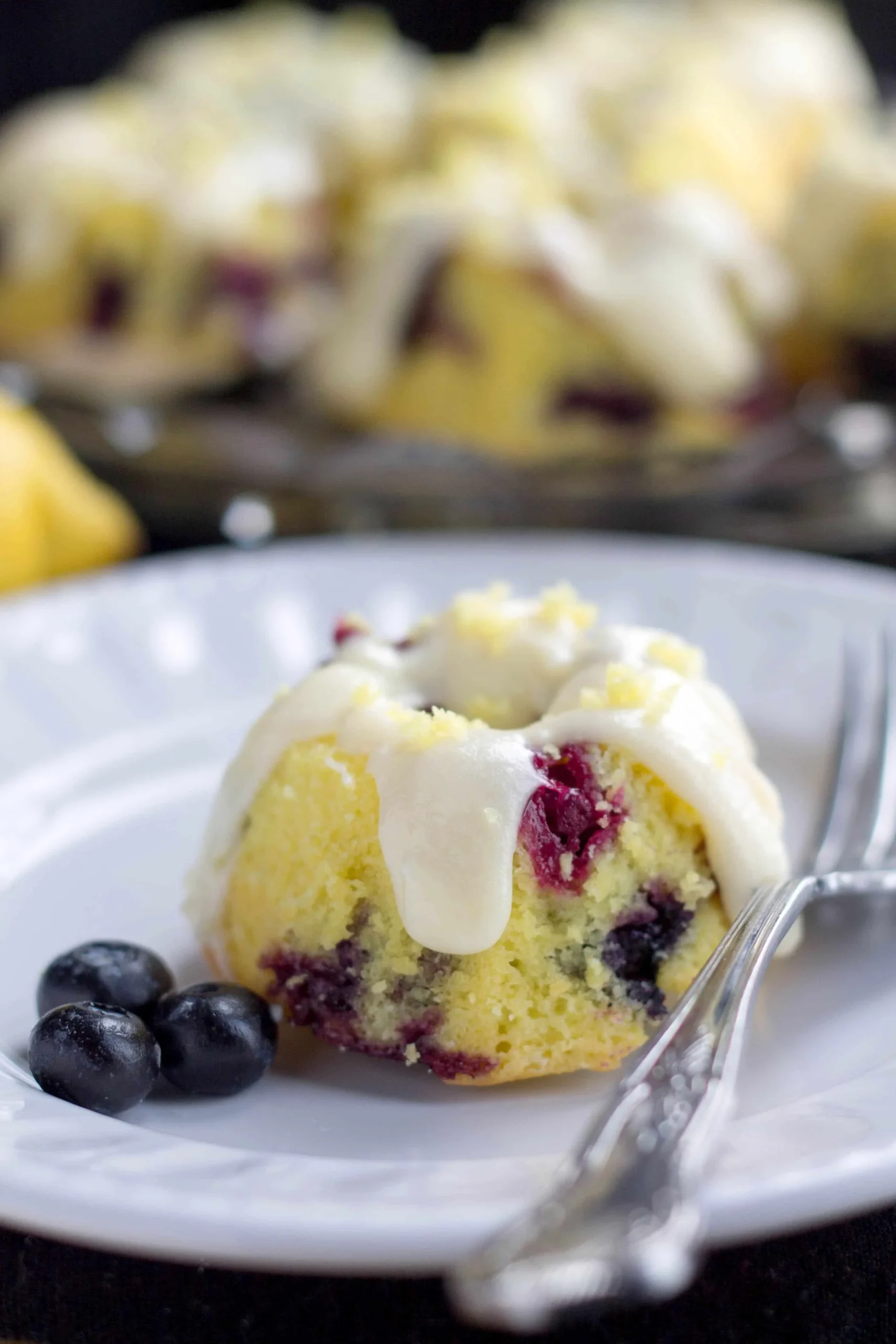 Blueberry Cake with Lemon Frosting
