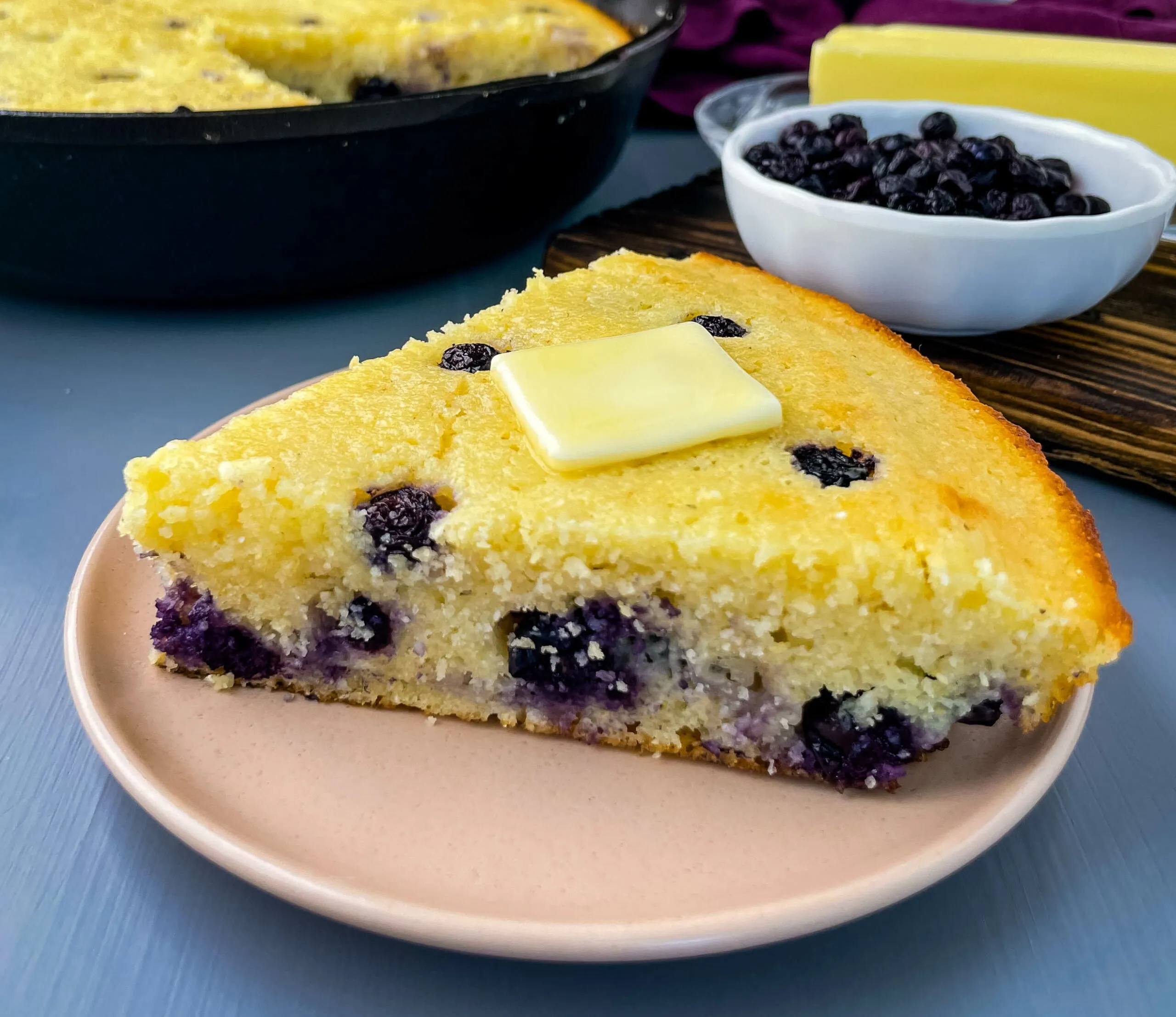 Blueberry Cornbread with Cornmeal Streusel