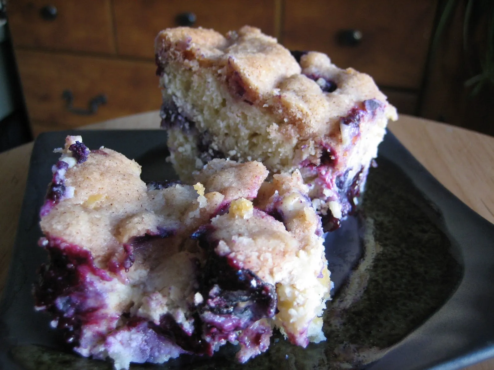 Blueberry Crumb Cake with Cream Cheese