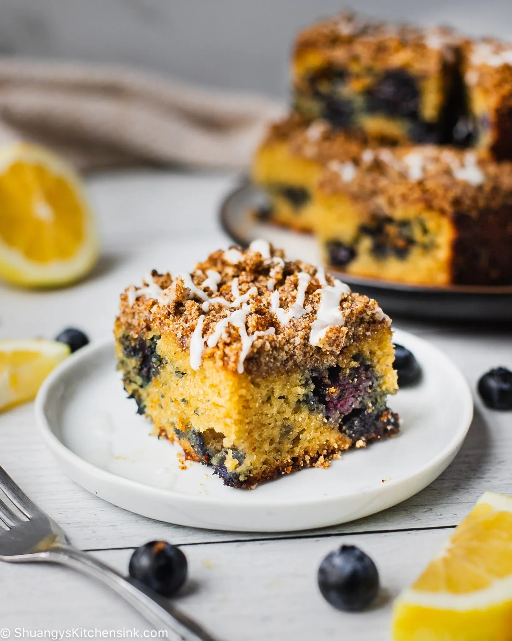 Blueberry Lemon Almond Coffee Cake