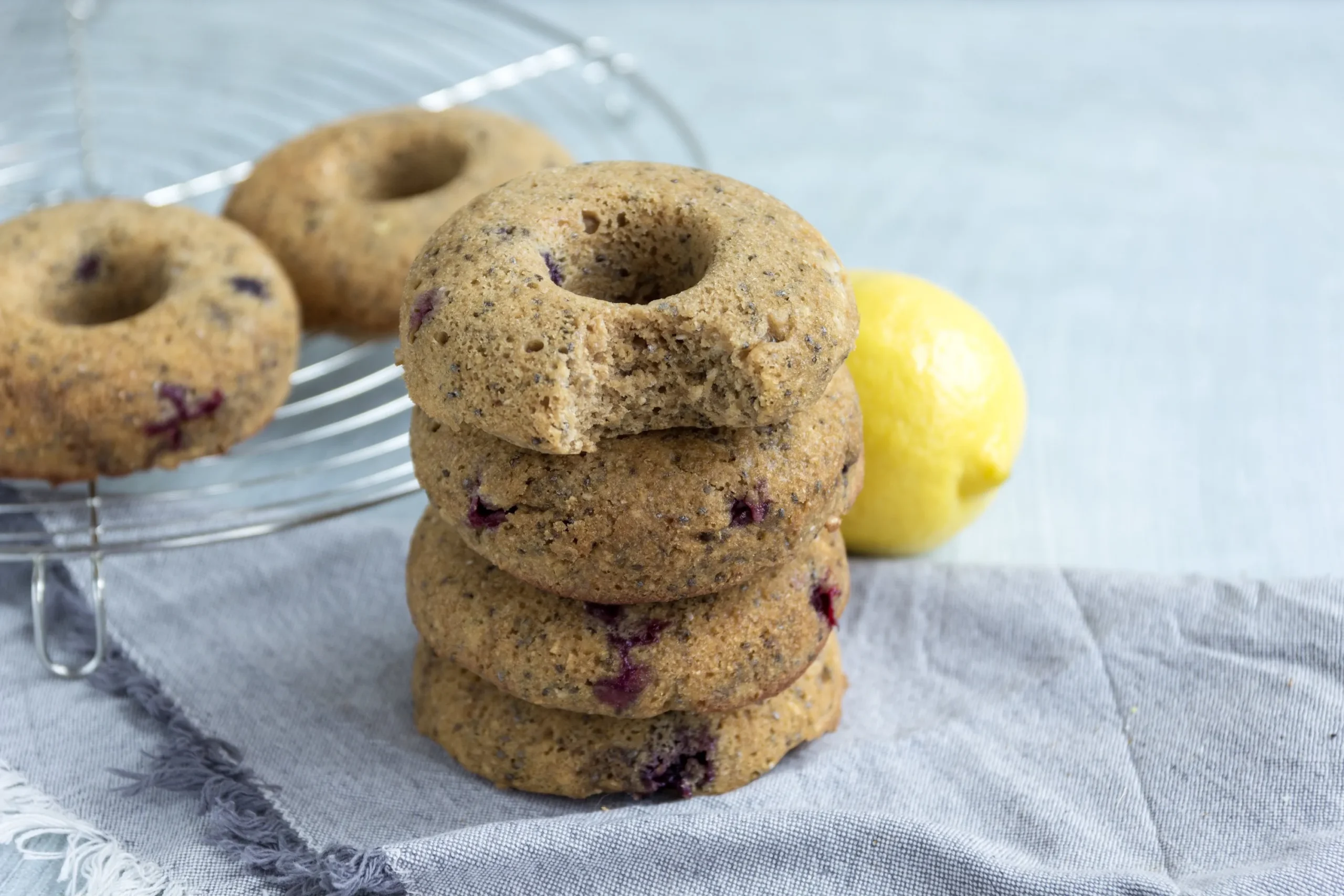 Blueberry Lemon Chia Donuts
