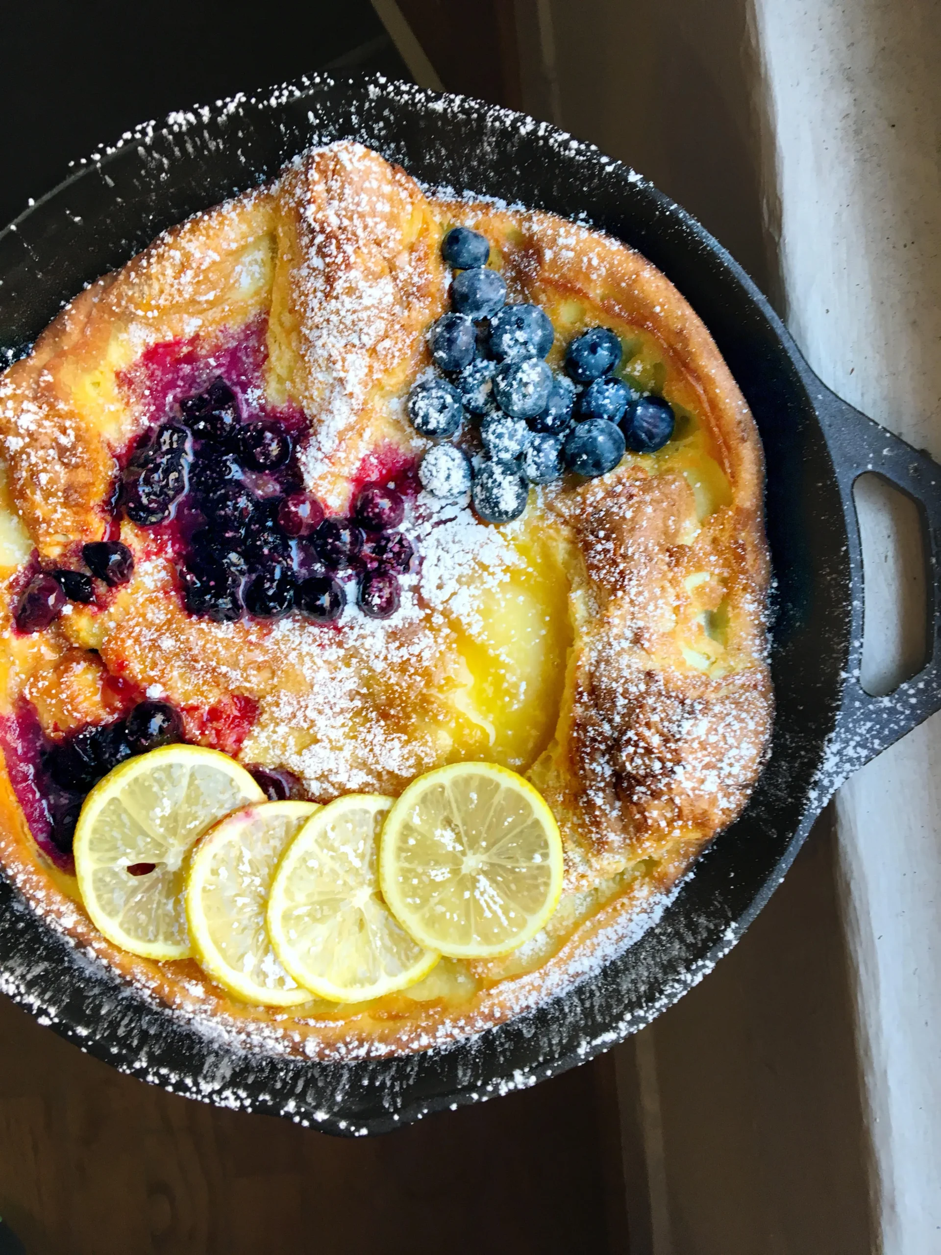Blueberry Lemon Dutch Baby Pancake