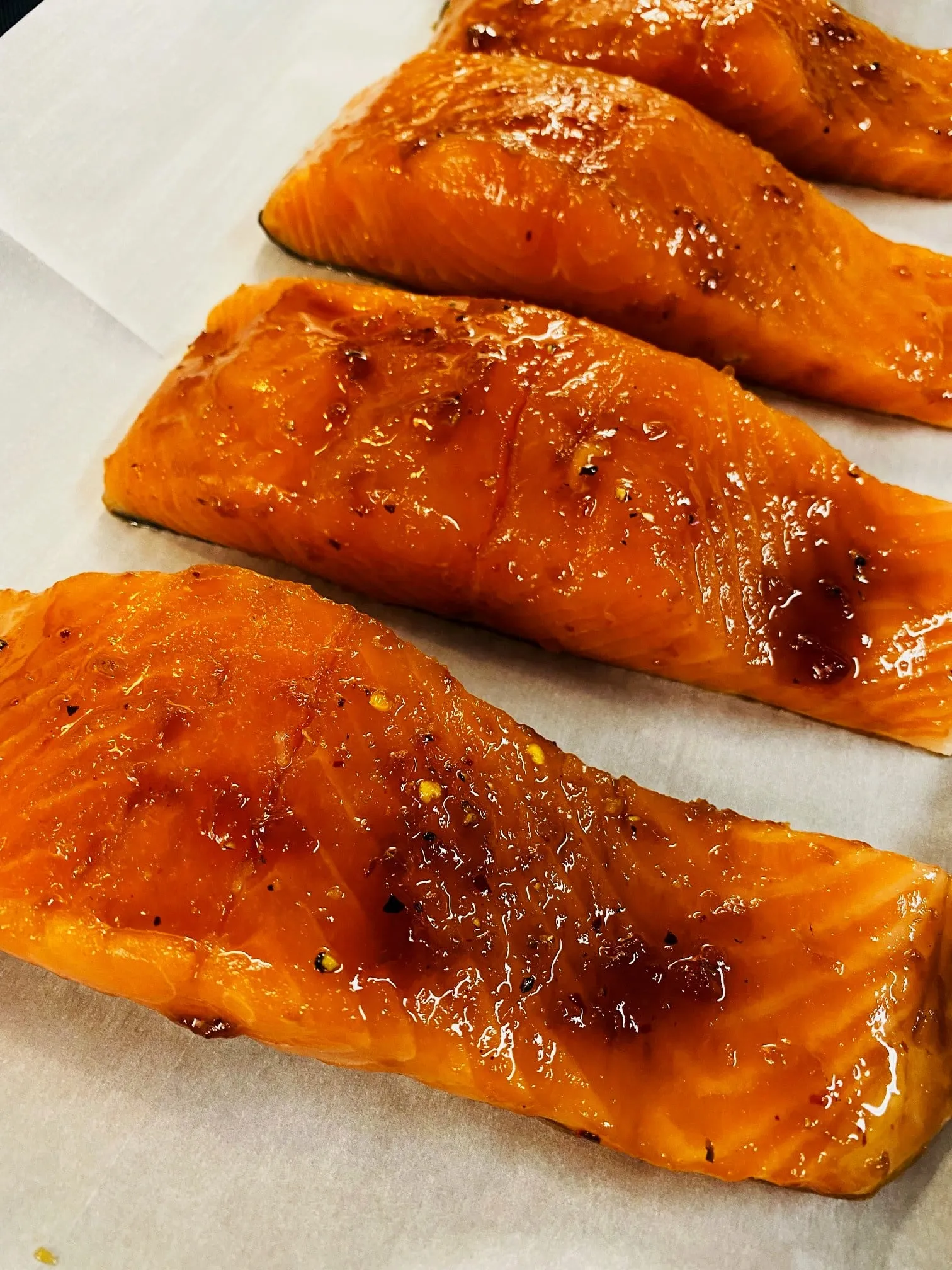 Bourbon Peach Roasted Salmon