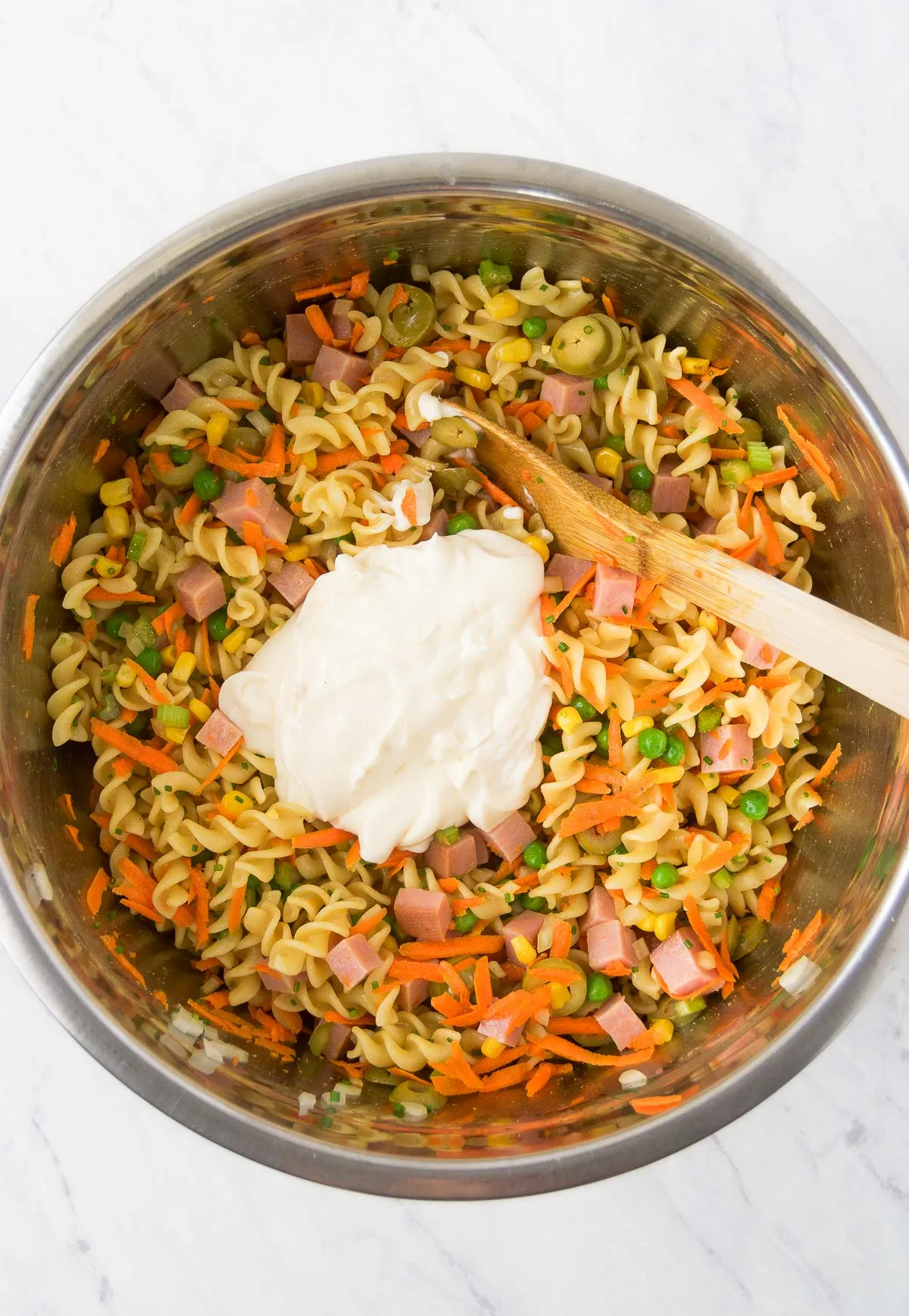 Brazilian Pasta Salad with Mayo