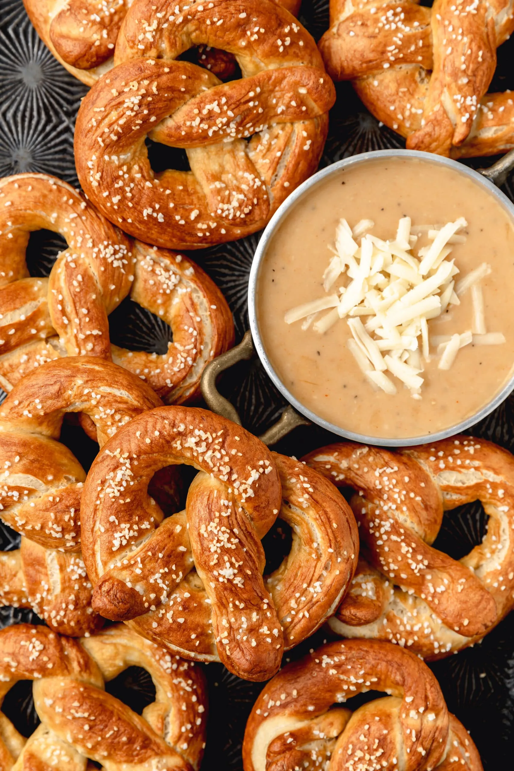 Bread Pretzels with Beer Cheese