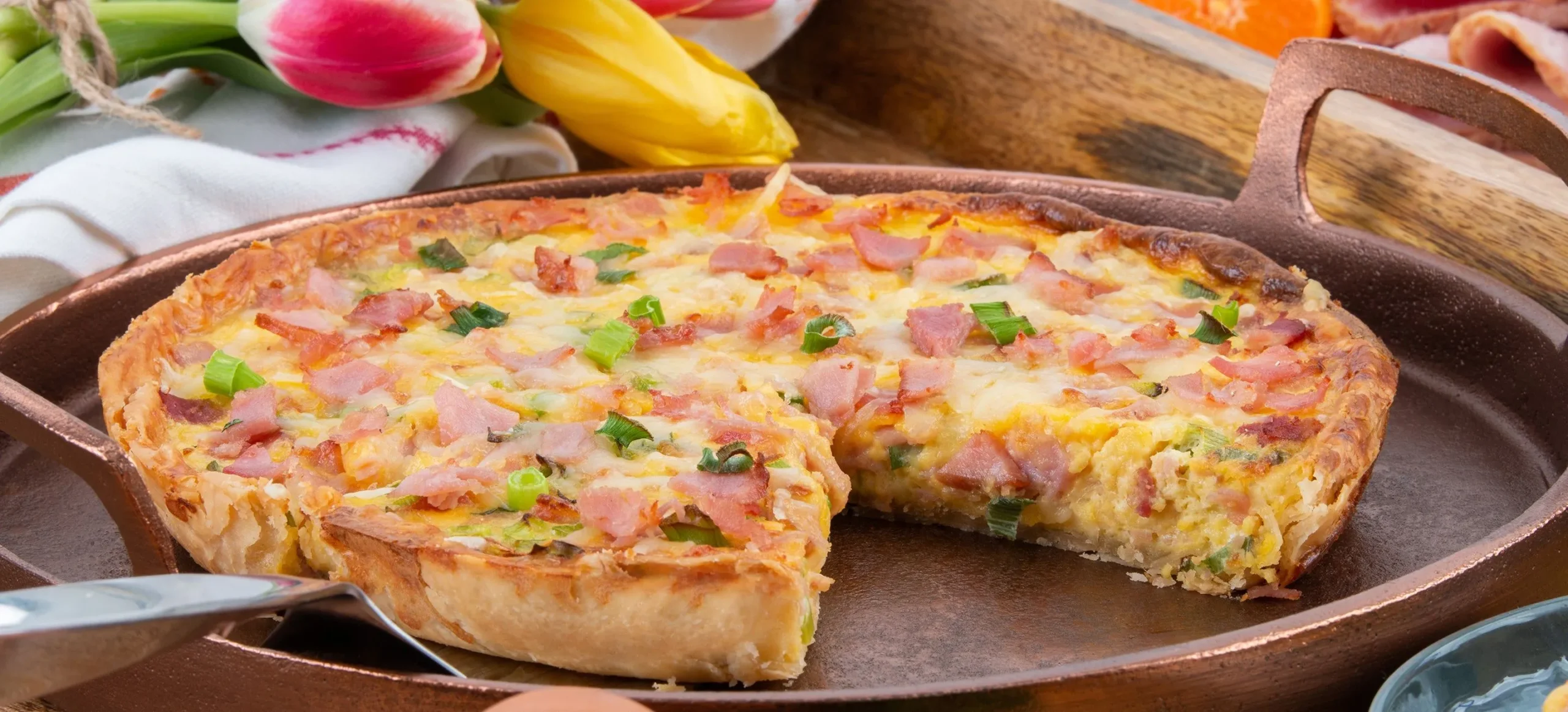 Breakfast Tart with Panceta and Green Onions