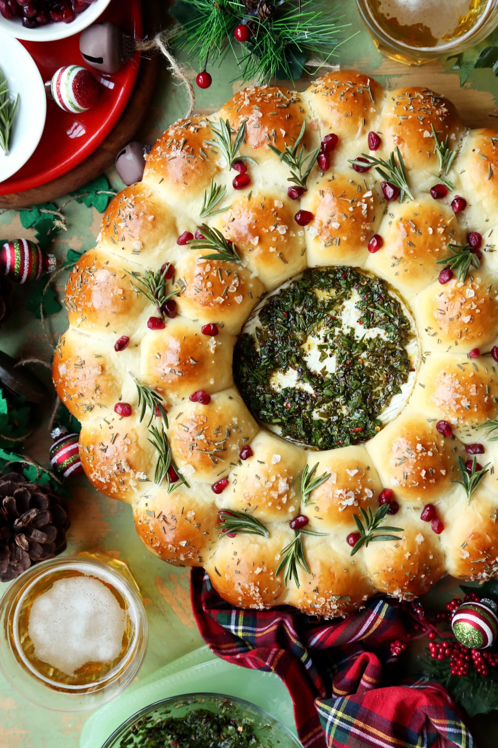 Brie Wreath Christmas Appetizer