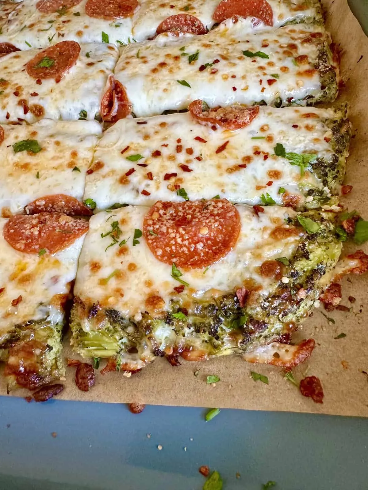 Broccoli Crust Pizza Low Carb Gluten Free