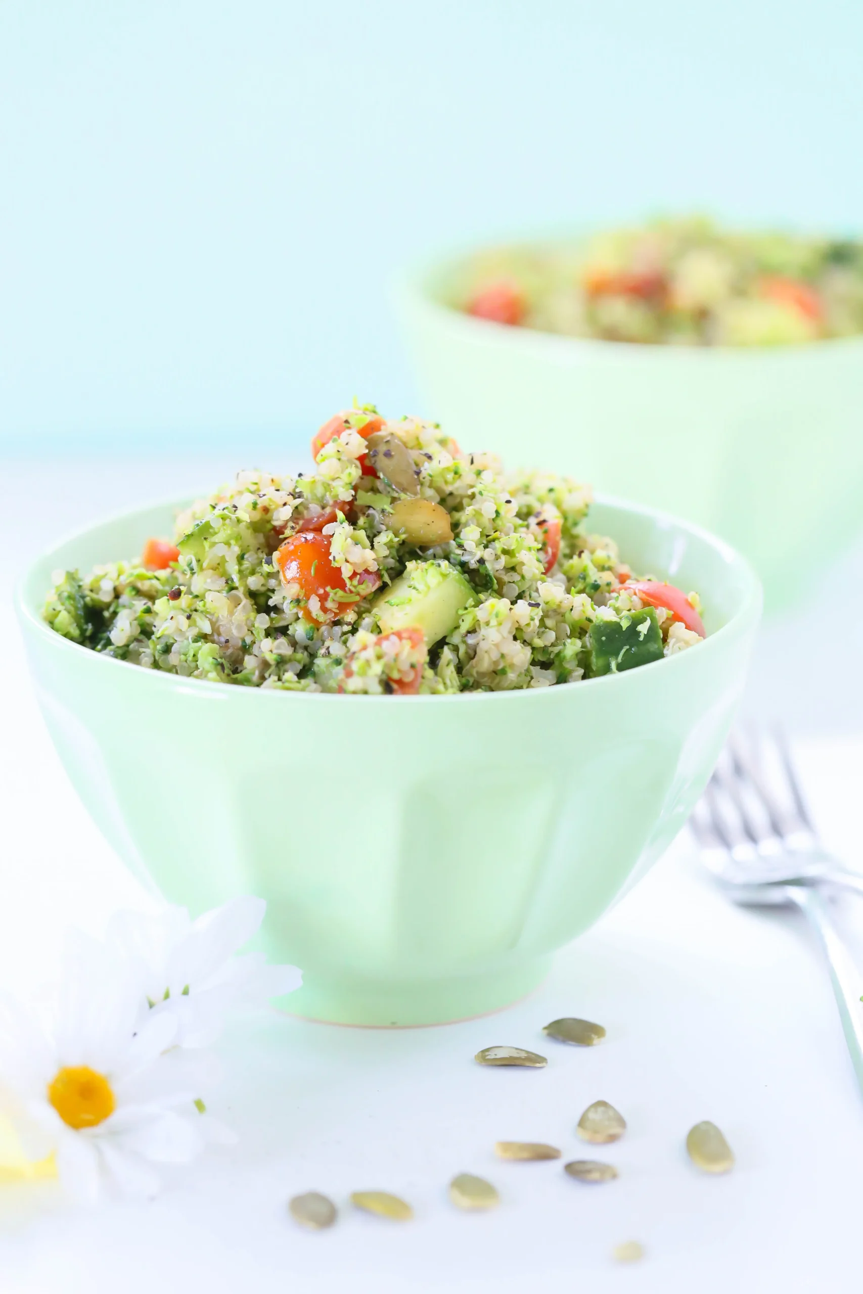 Broccoli Quinoa Salad with Shrimp