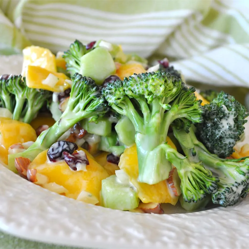 Broccoli Salad with Mango Chutney Dressing