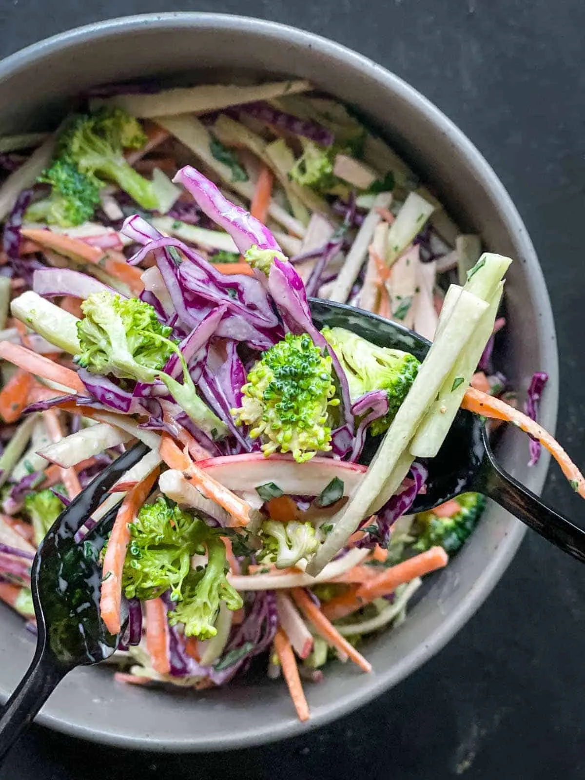 Broccoli Slaw Salad with Creamy Dressing