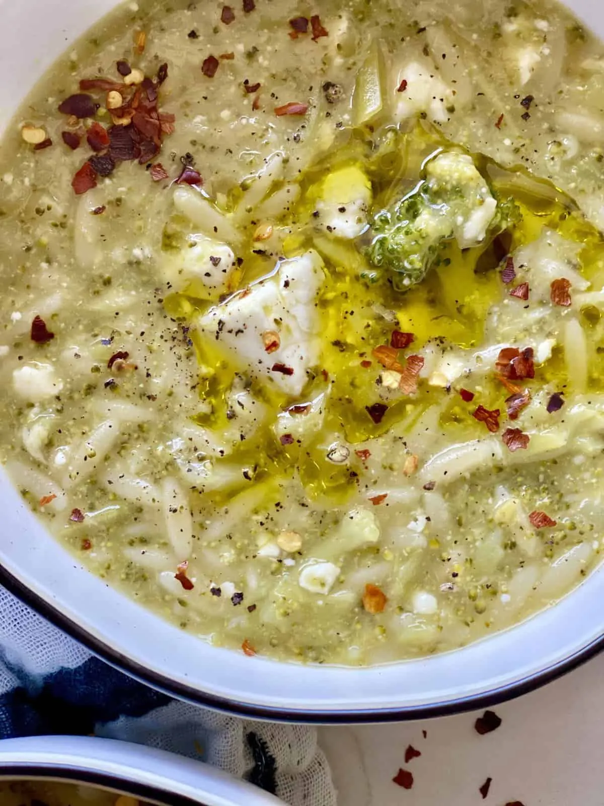 Broccoli Soup with Dill and Feta