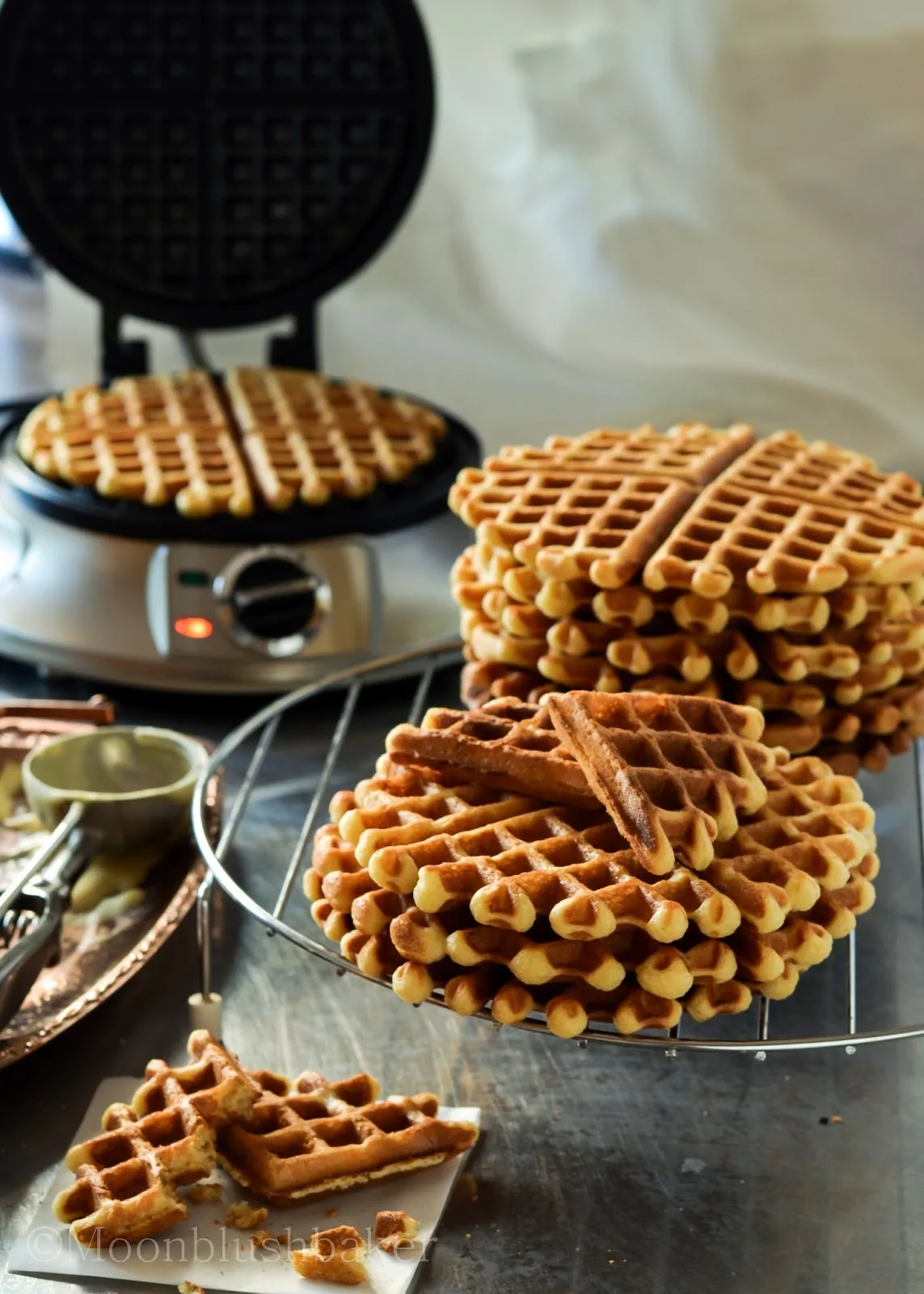 Brown Butter Yeast Waffles
