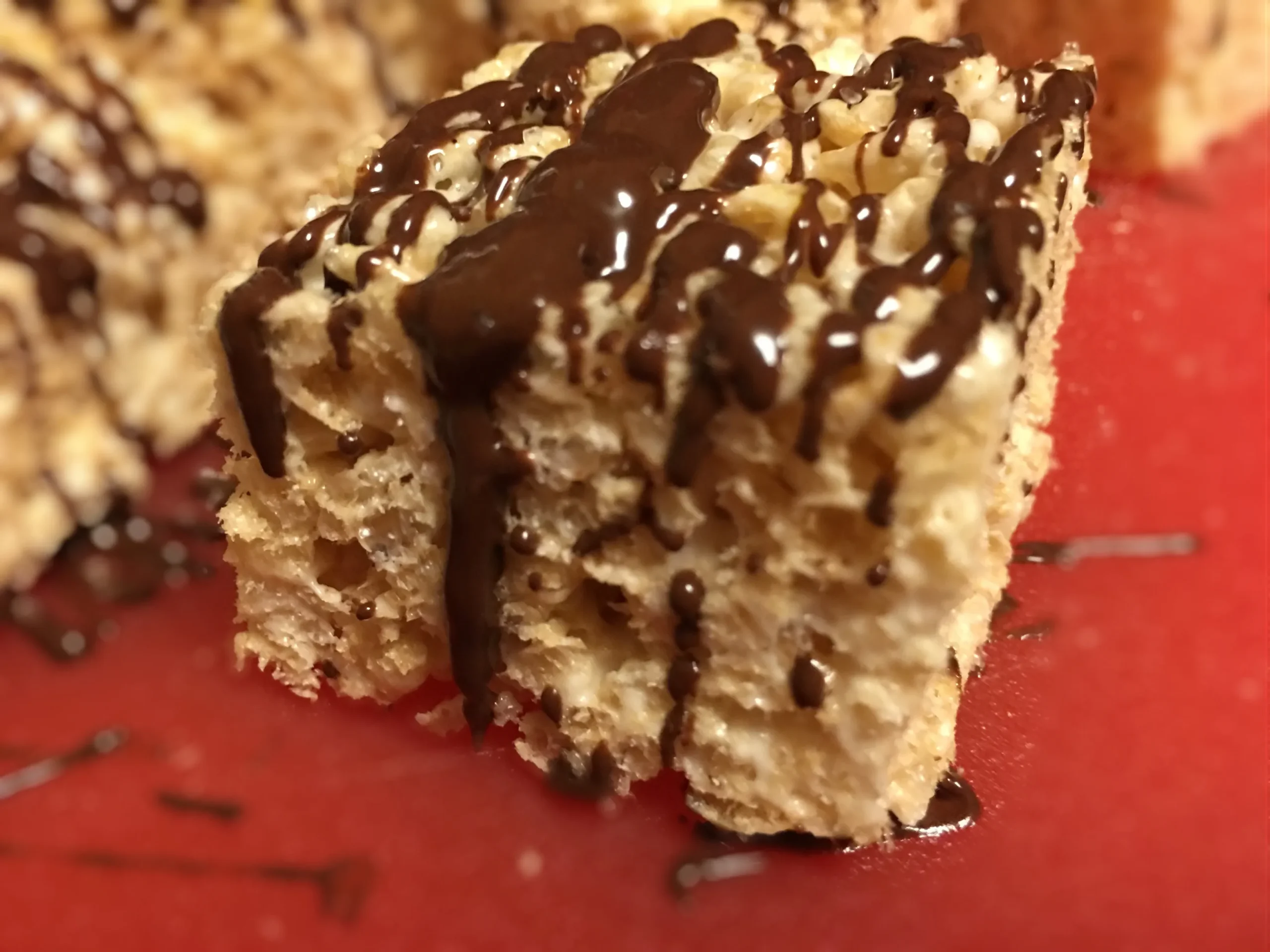 Browned Butter Rice Krispie Treats with Chocolate