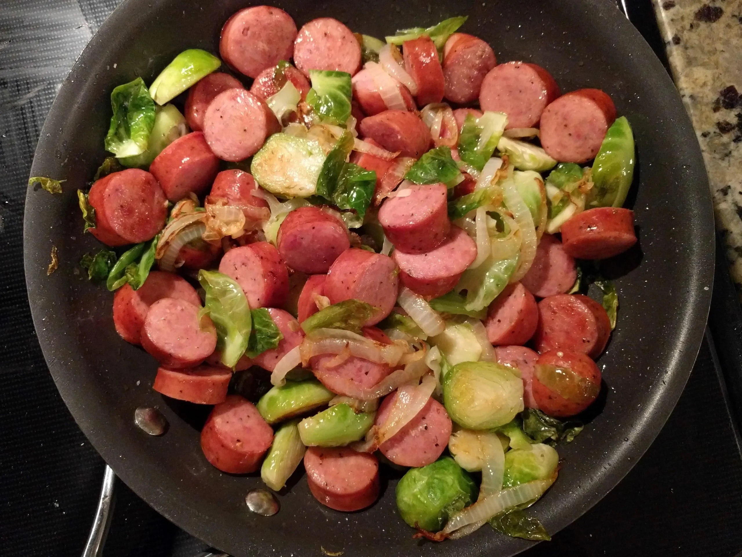 Brussel Sprout and Sausage Sauté