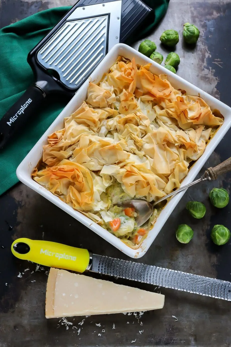 Brussels Sprout Filo Pie