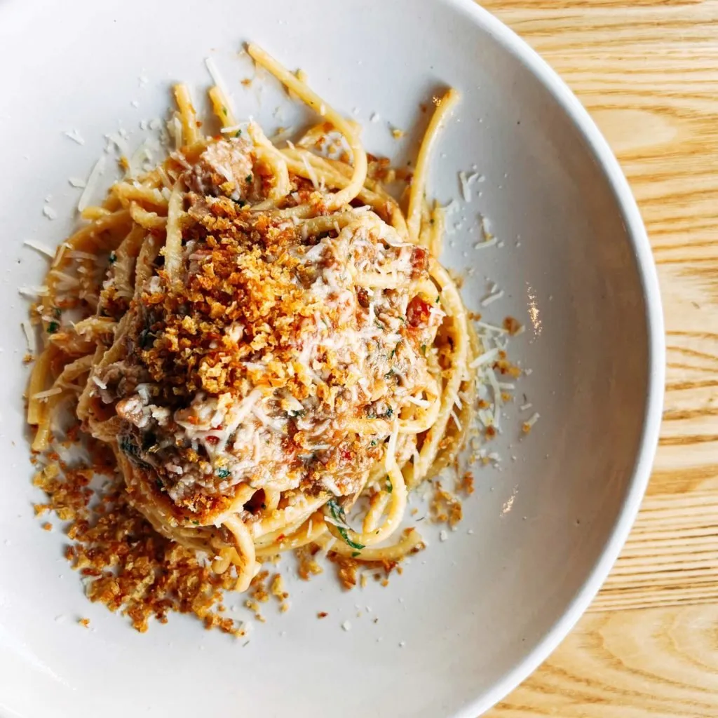 Bucatini Pasta with Pork Ragu