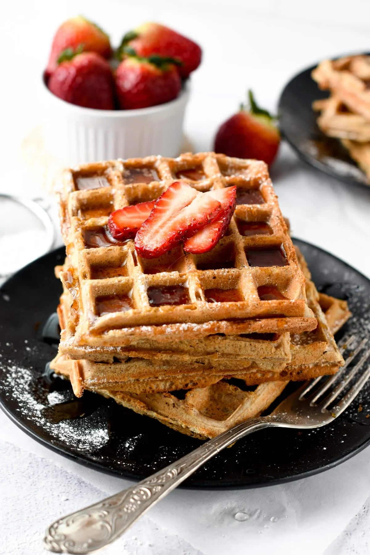 Buckwheat Chocolate Waffles with Maple Nut
