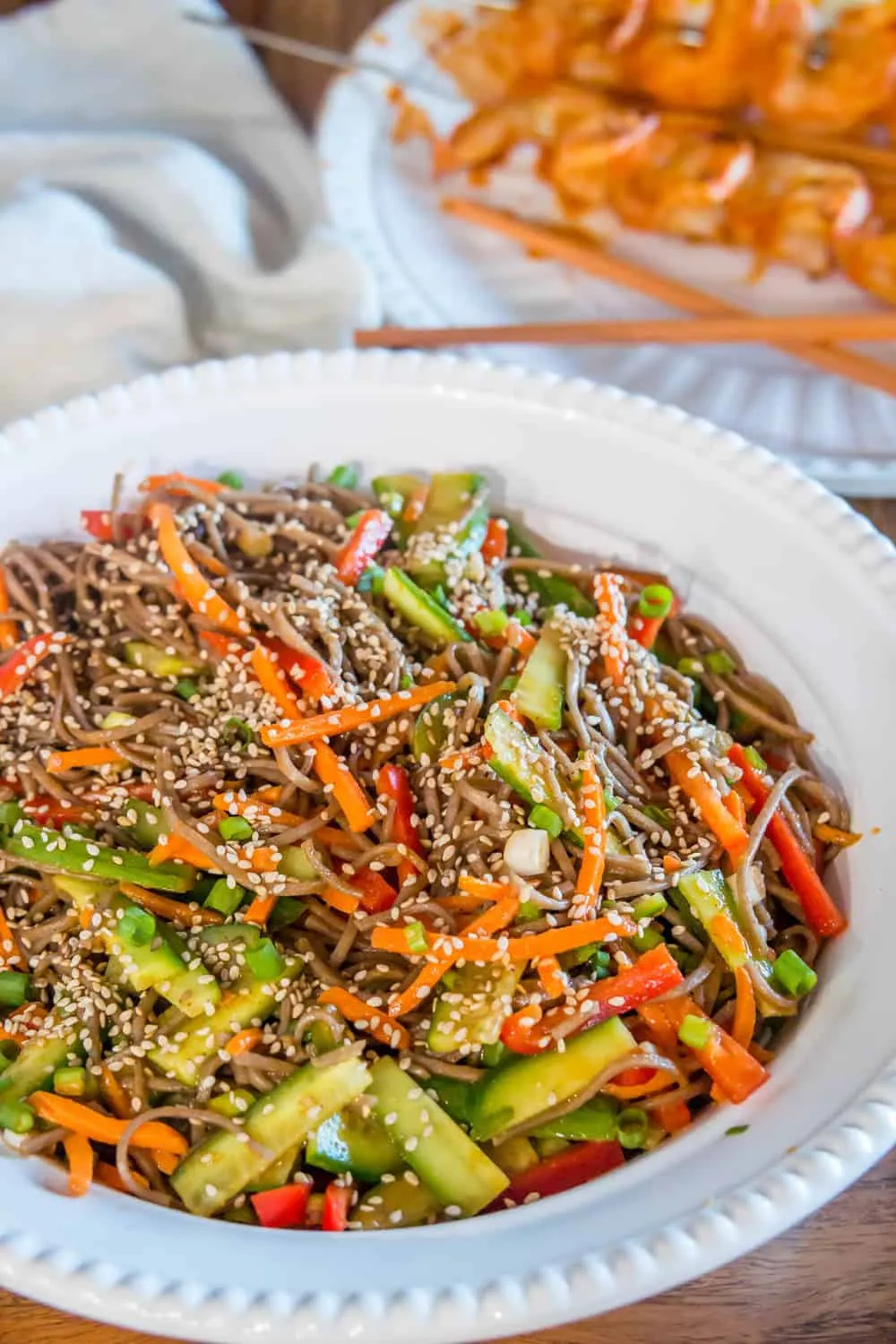 Buckwheat Noodle Salad with Shrimp