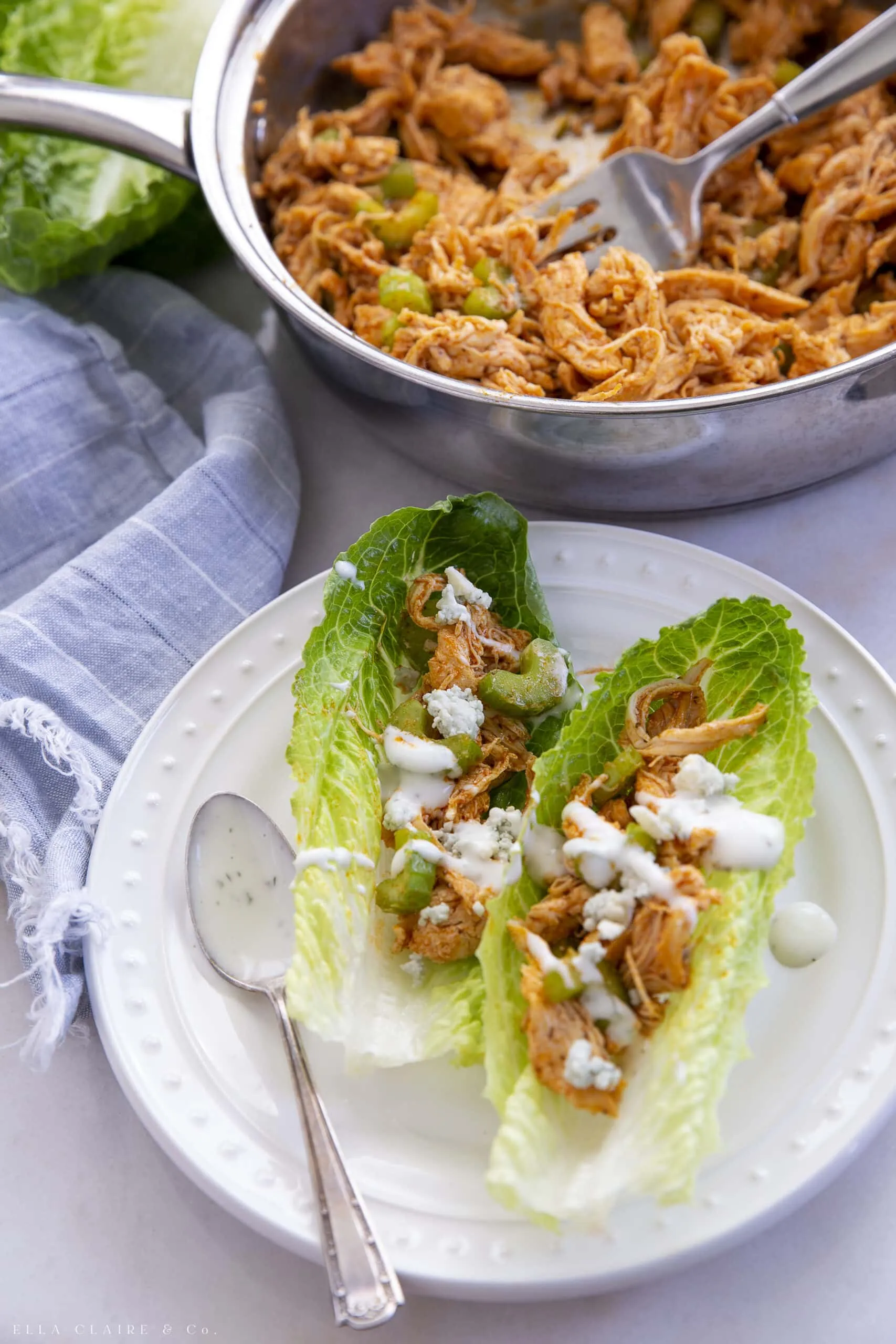 Buffalo Chicken Lettuce Wraps