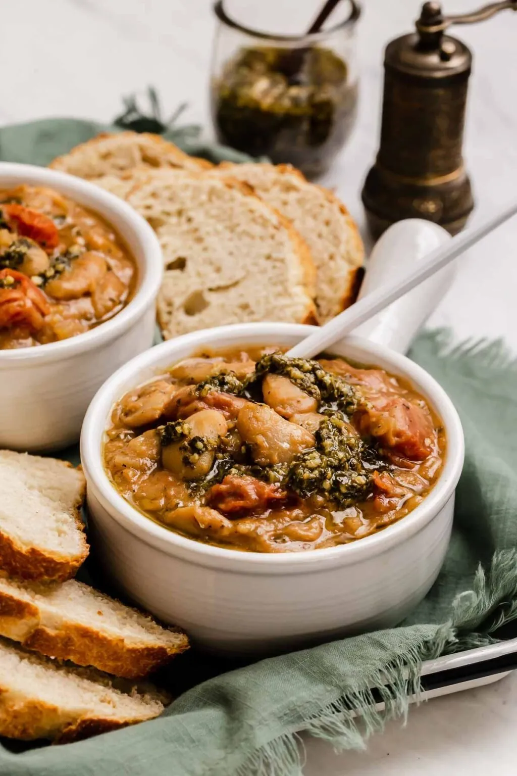 Butterbean Soup with Tomato Salsa