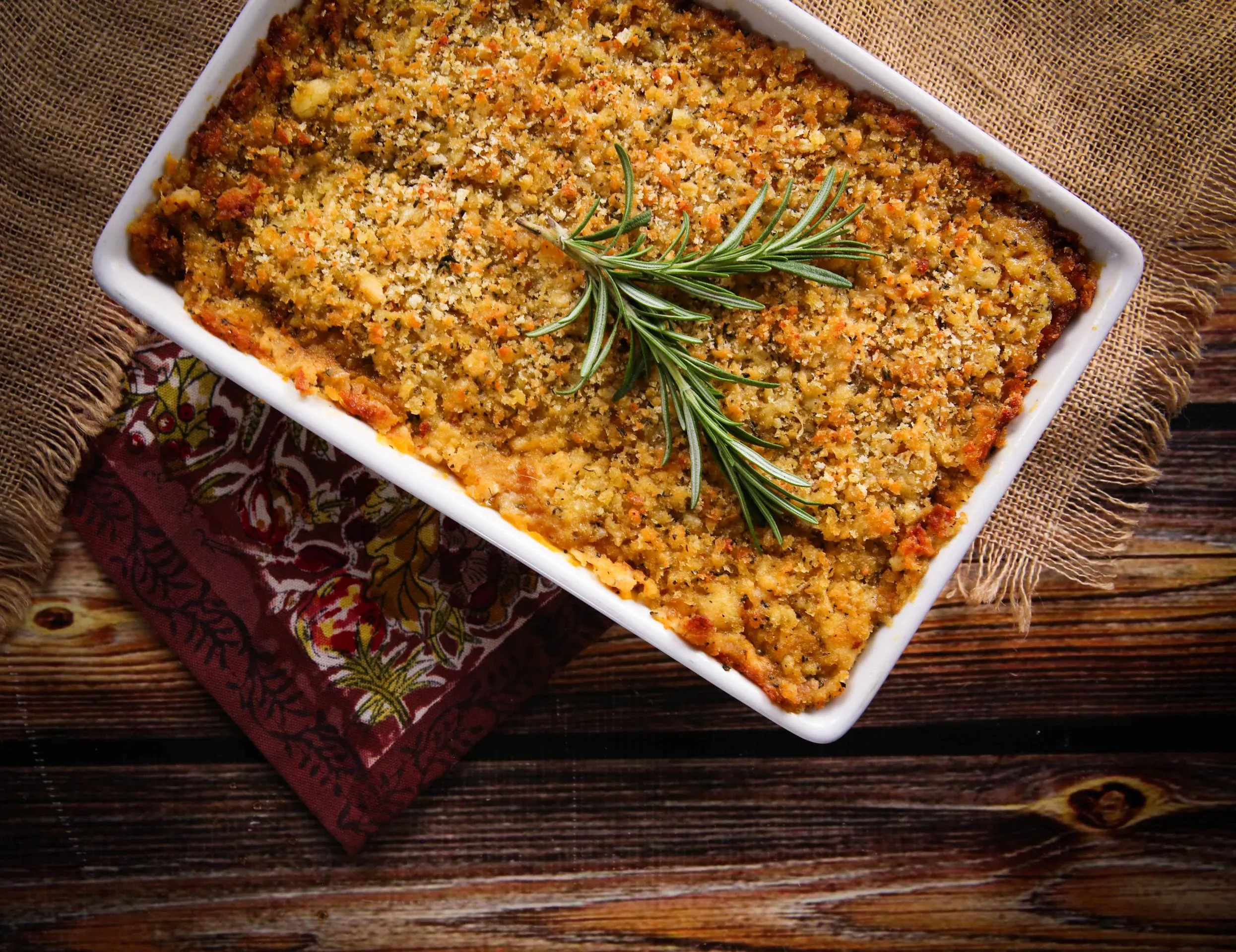 Butternut Squash Gratin with Rosemary Breadcrumbs