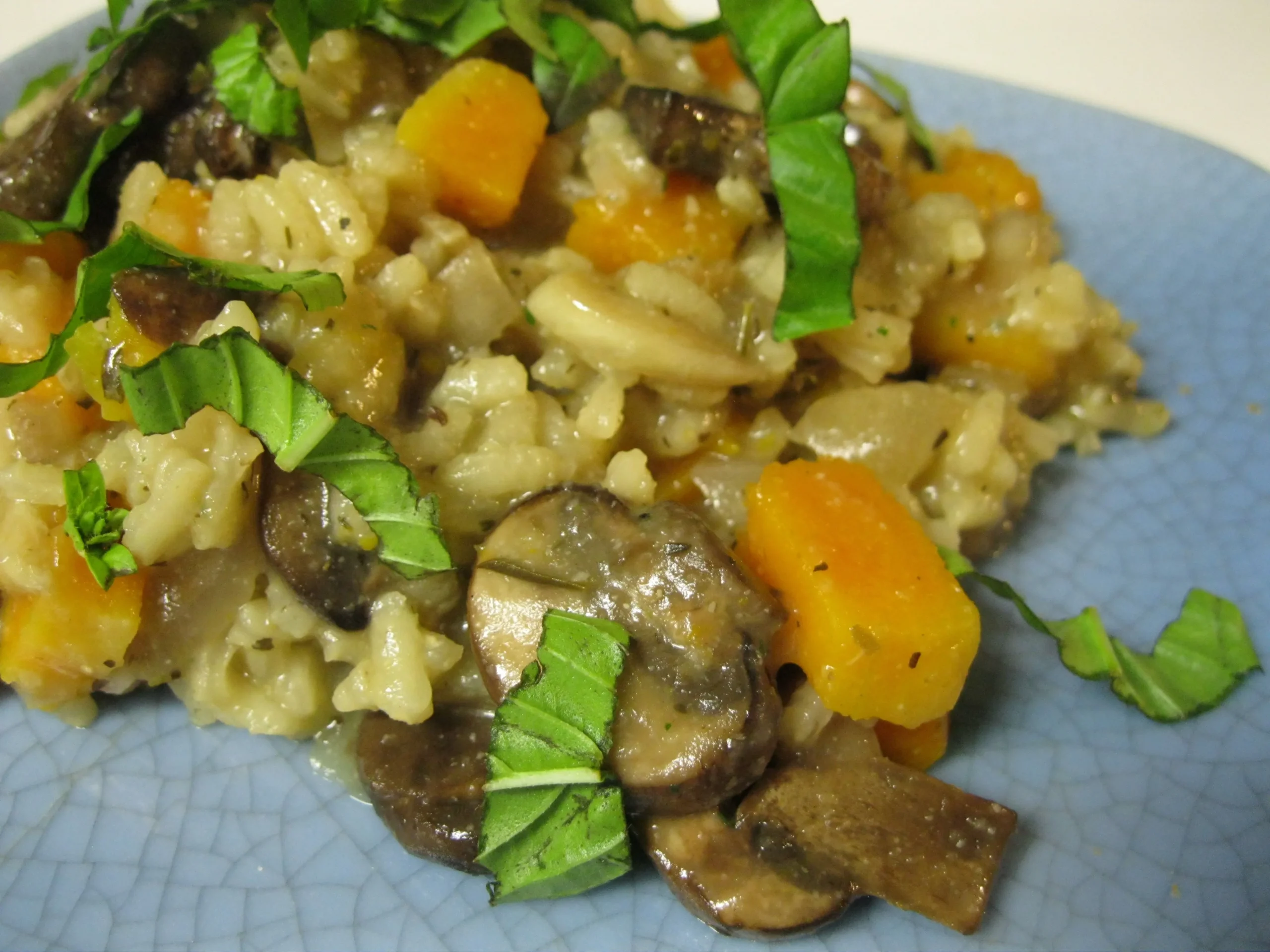 Butternut Squash Mushroom Brown Rice Risotto