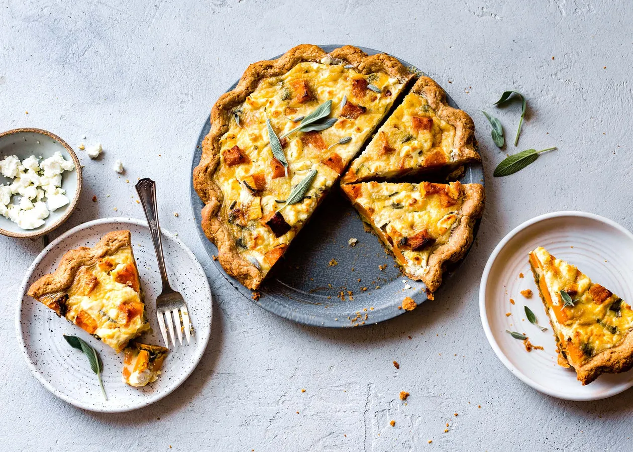 Butternut Squash and Leek Personal Quiches