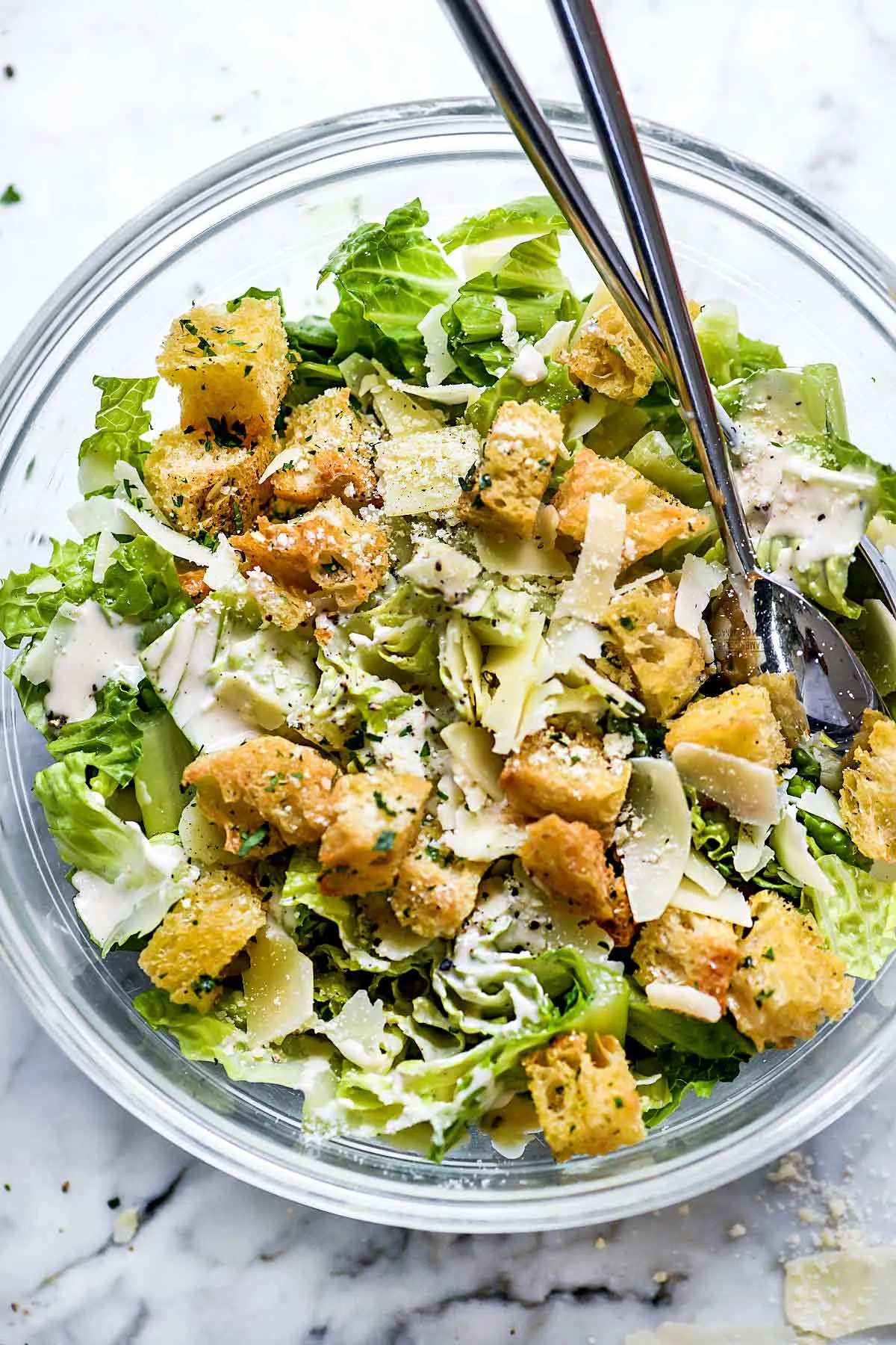Caesar Salad with Herb Croutons